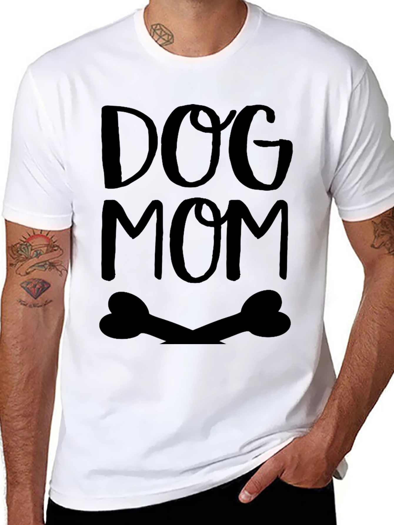 Dog Mom Graphic Tee - Black Unisex T-Shirt