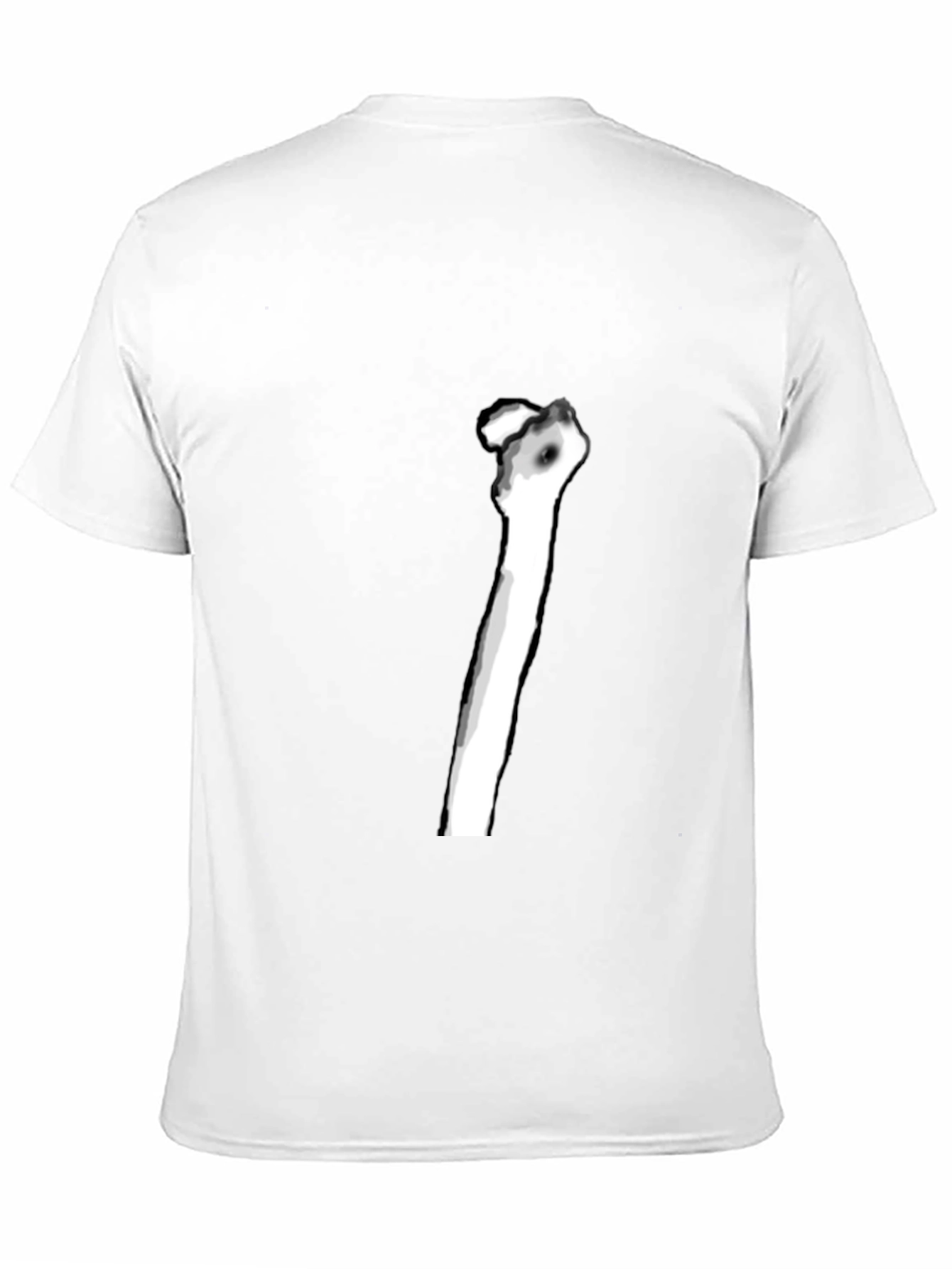 Skeleton Rib Graphic Tee - Black Casual