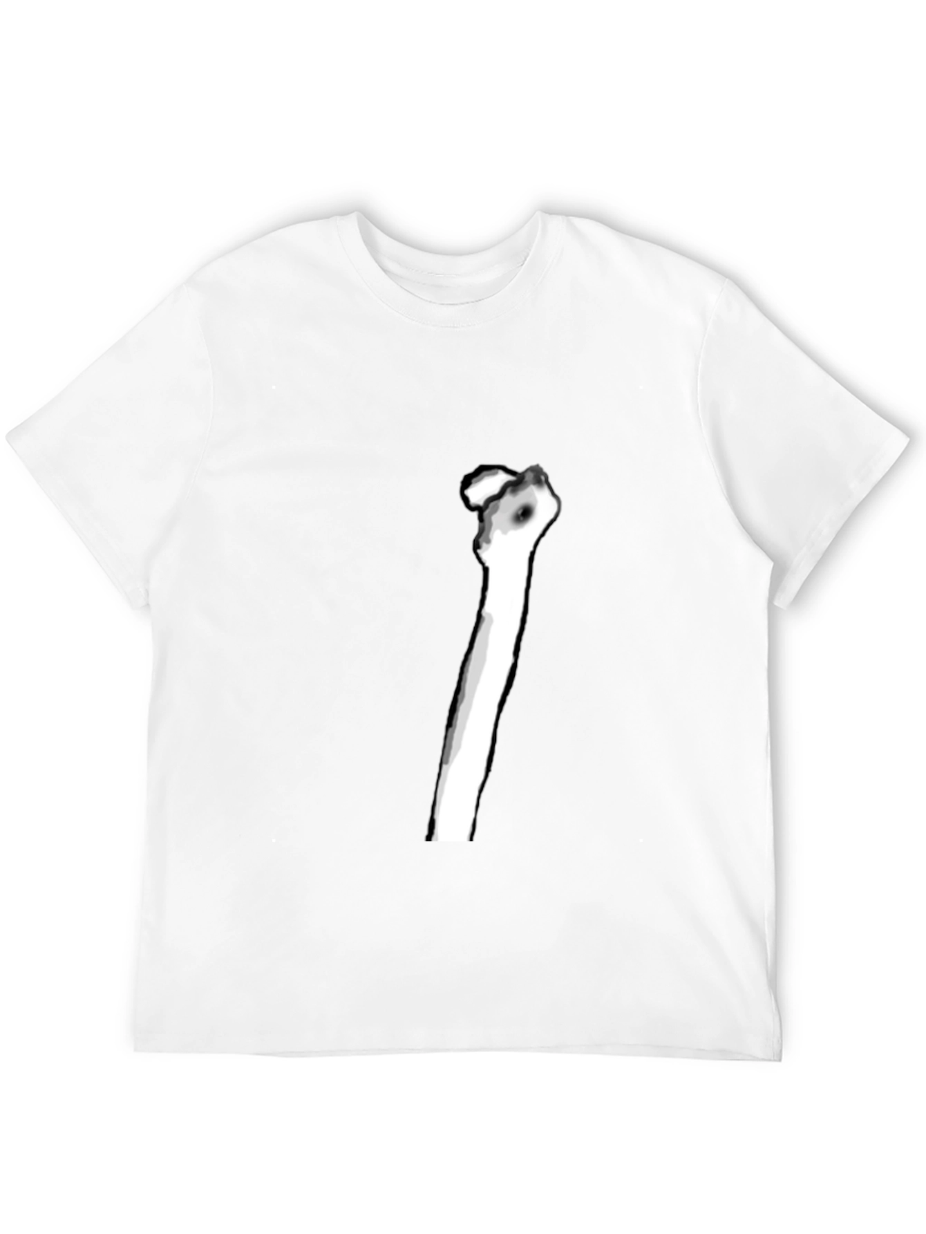 Skeleton Rib Graphic Tee - Black Casual