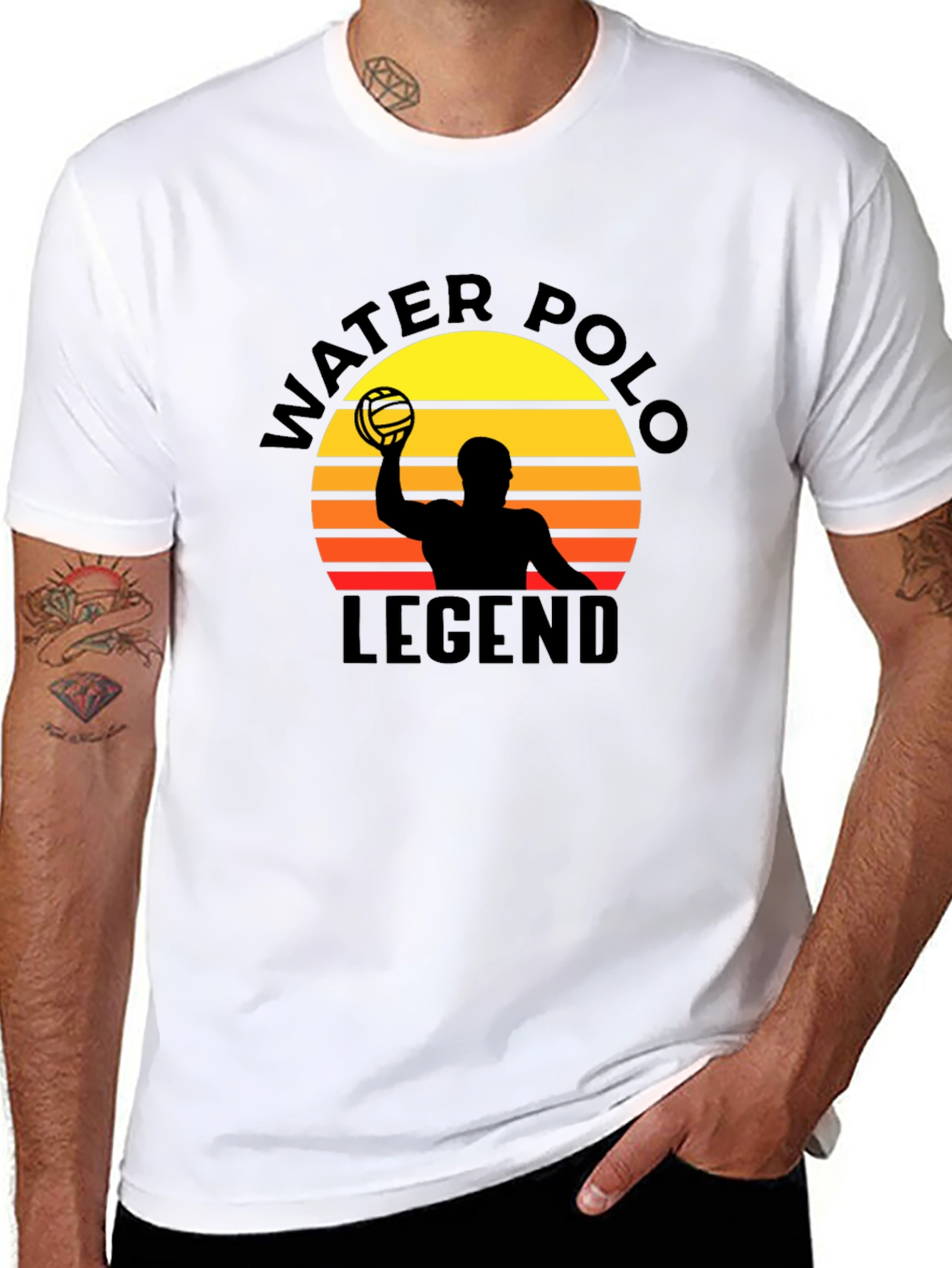 Water Polo Legend Graphic Tee - Sunset Design