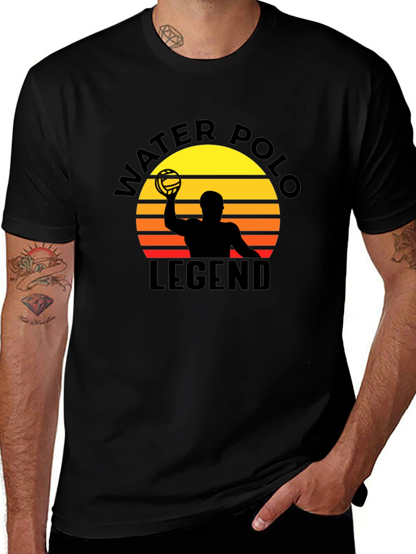 Water Polo Legend Graphic Tee - Sunset Design