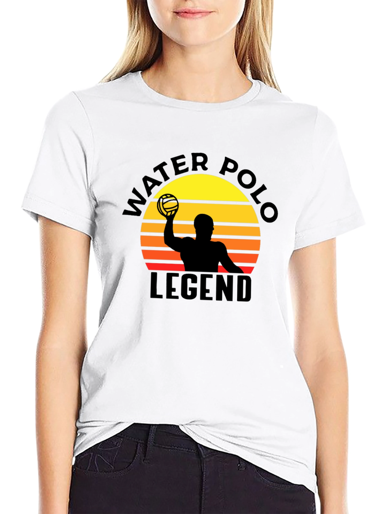 Water Polo Legend Graphic Tee - Sunset Design