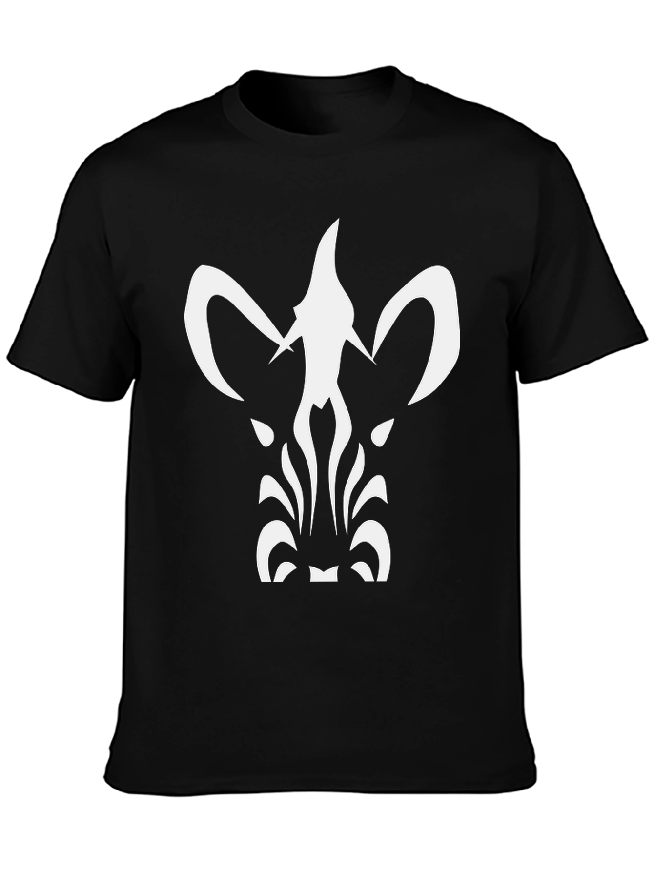 Abstract Graphic Print T-Shirt - Black