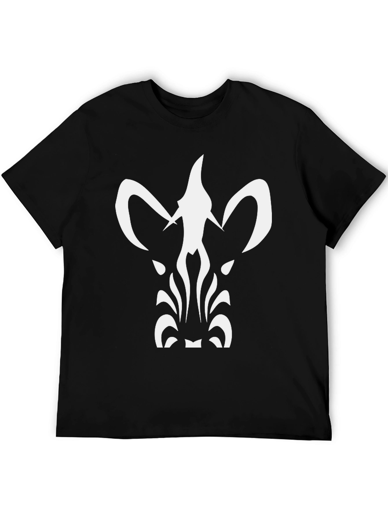 Abstract Graphic Print T-Shirt - Black