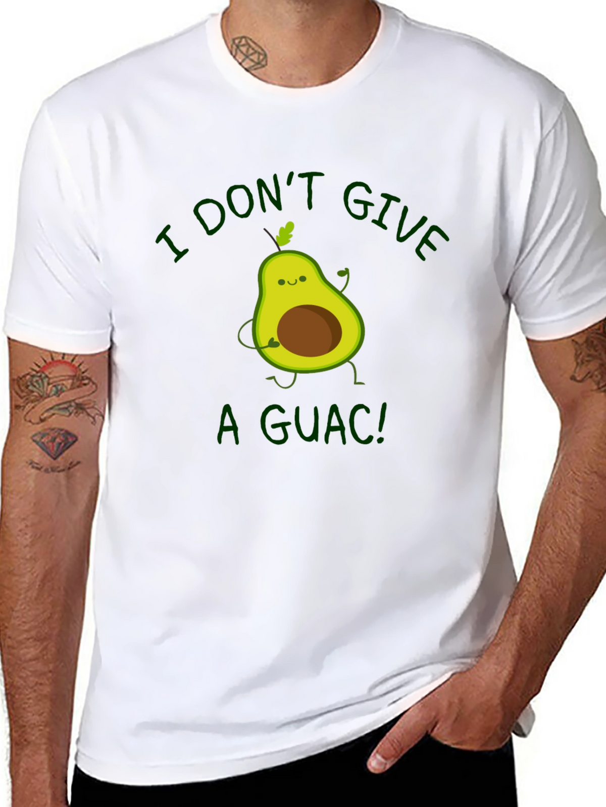 I Dont Give a Guac! Avocado Graphic T-Shirt
