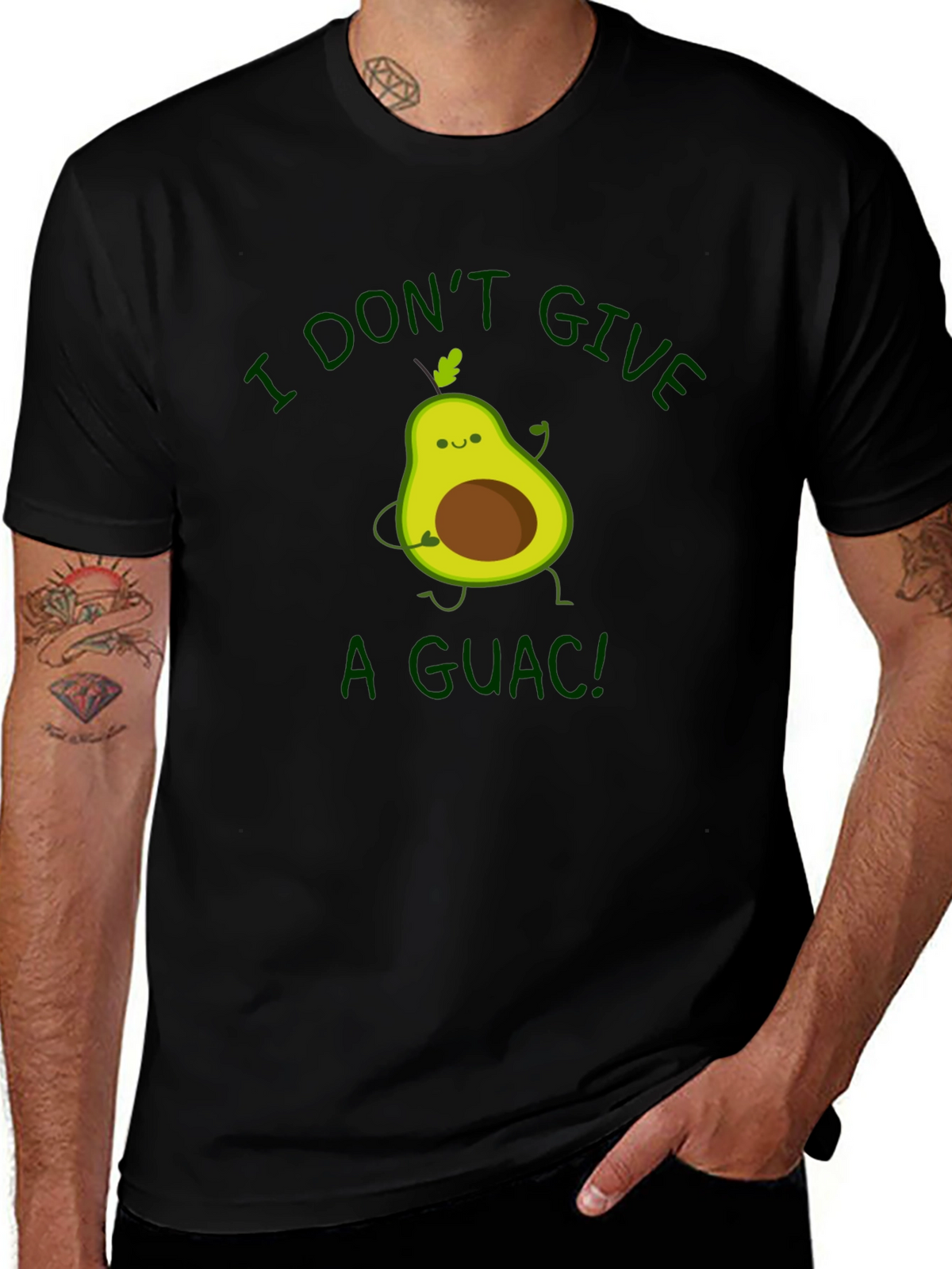 I Dont Give a Guac! Avocado Graphic T-Shirt