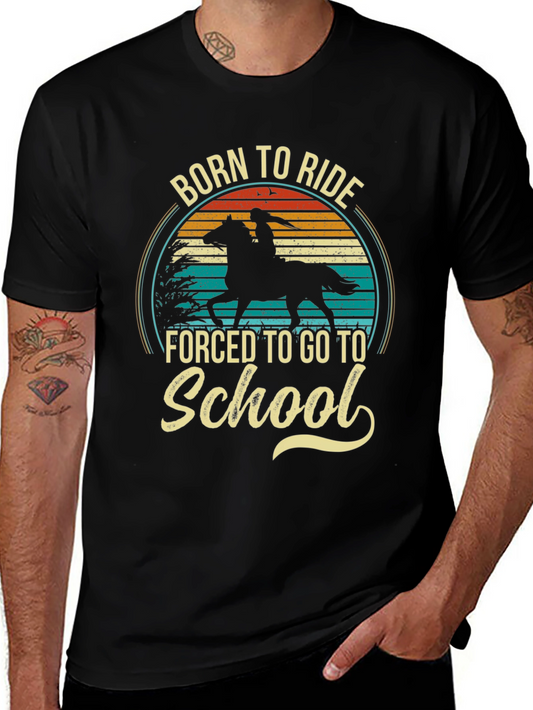 Born to Ride Graphic Tee - Horse Lover Shirt