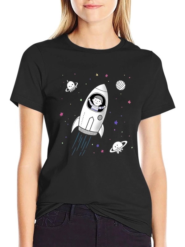 Space Rocket T-Shirt - Fun Unique Design