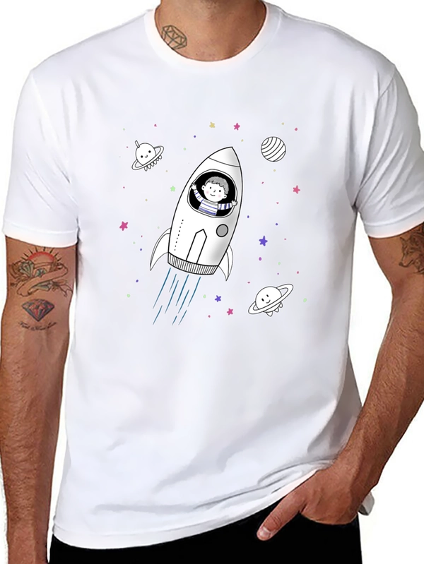 Space Rocket T-Shirt - Fun Unique Design