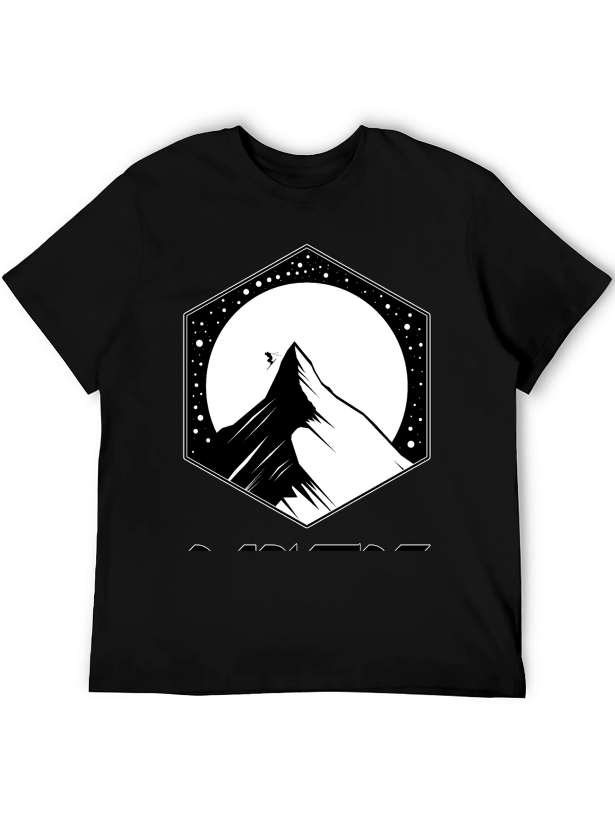 Mountain Peak Graphic Black T-Shirt