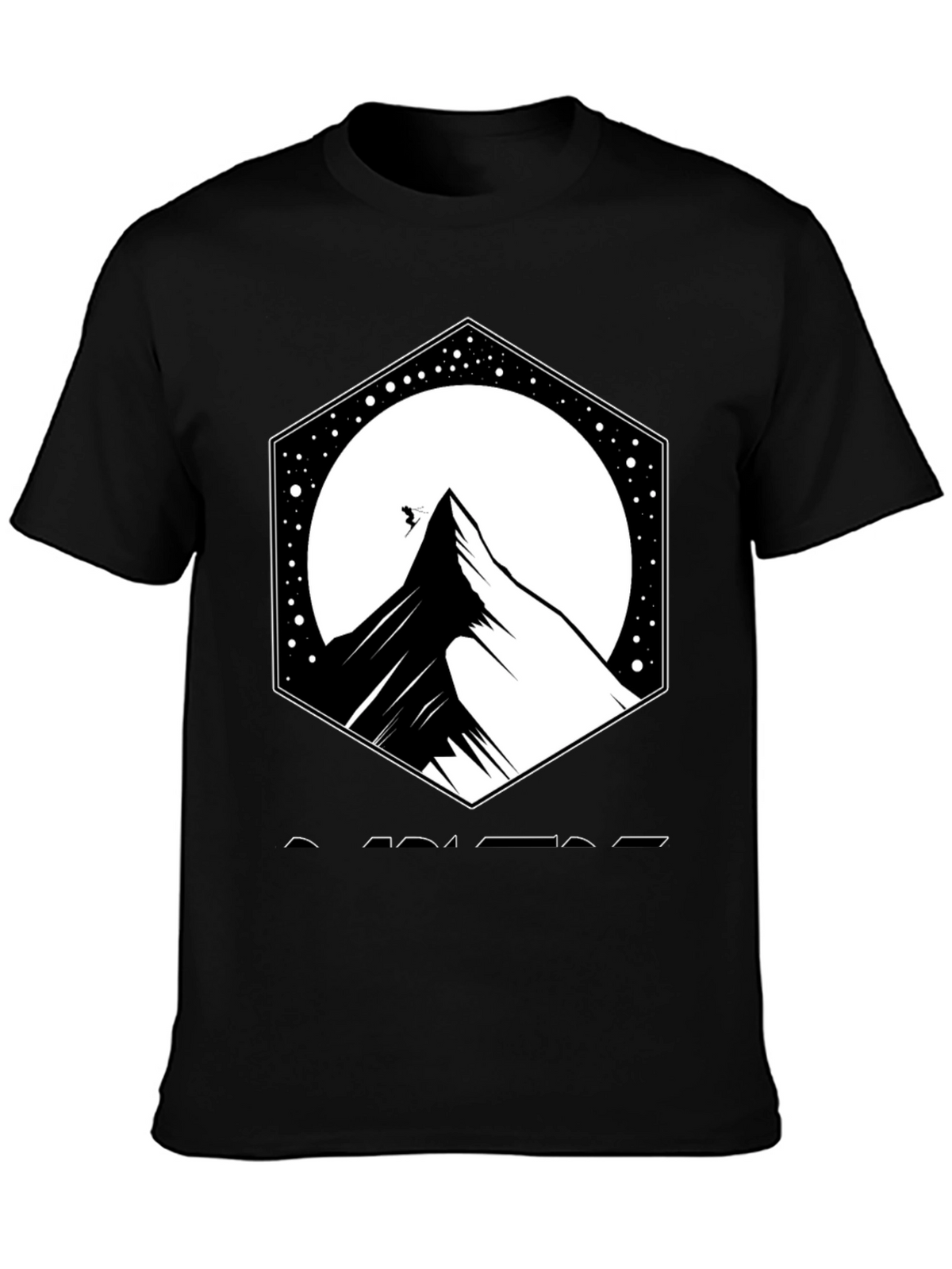 Mountain Peak Graphic Black T-Shirt