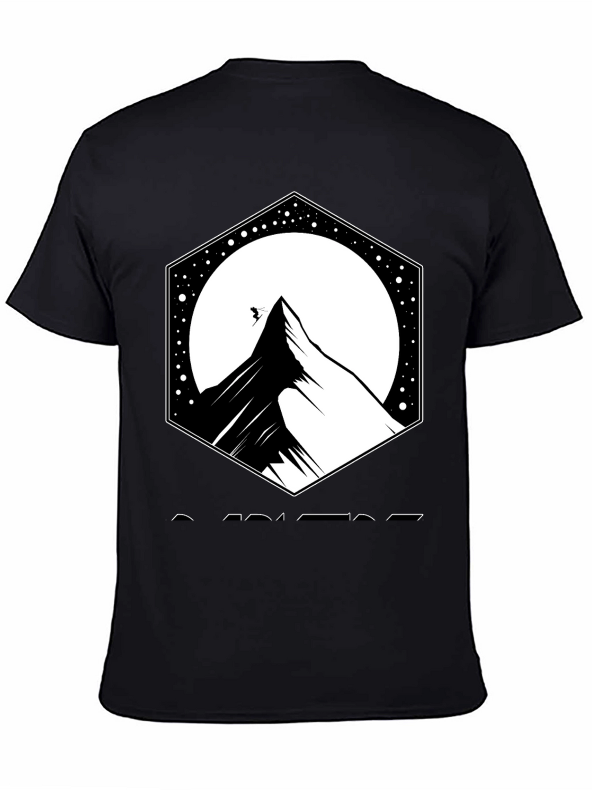 Mountain Peak Graphic Black T-Shirt