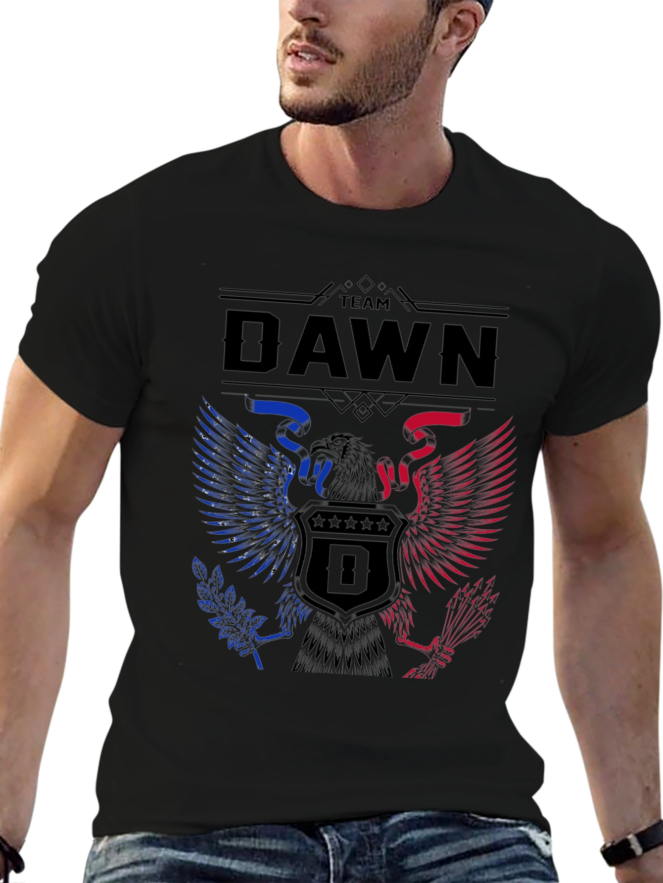 Team Dawn Graphic T-Shirt - Patriotic Eagle Design