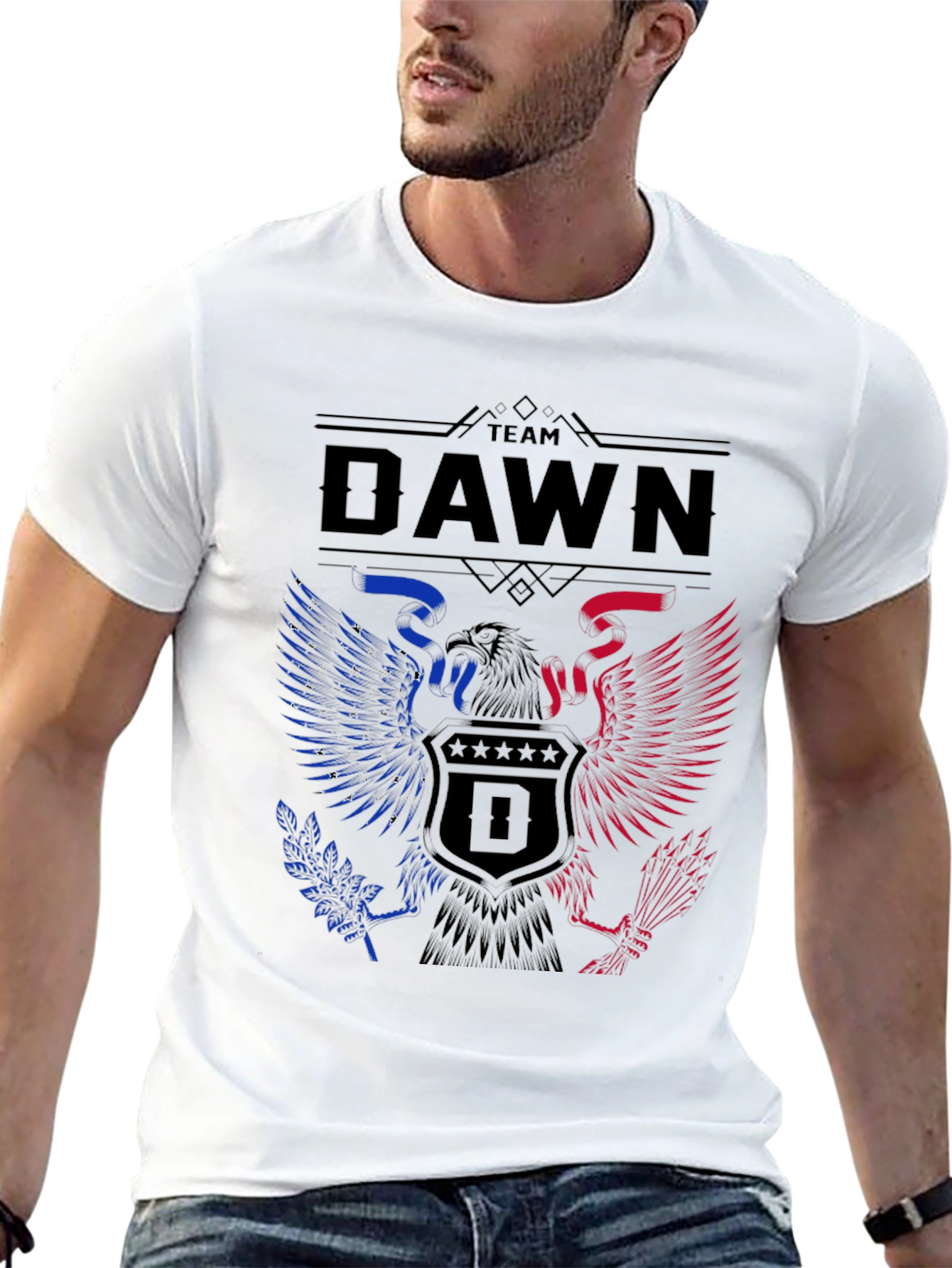 Team Dawn Graphic T-Shirt - Patriotic Eagle Design