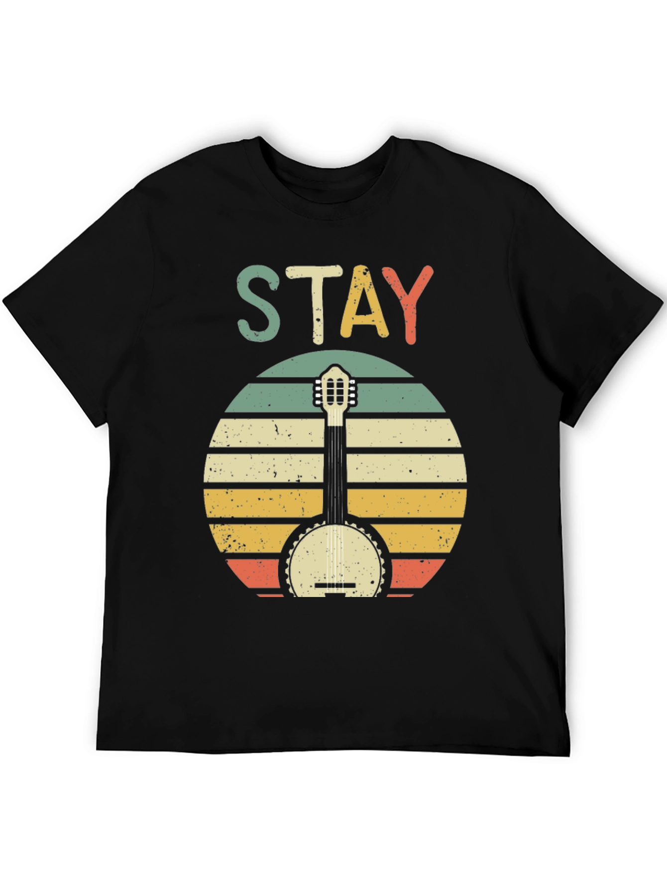 Stay Banjo Sunset Graphic Tee - Retro Style