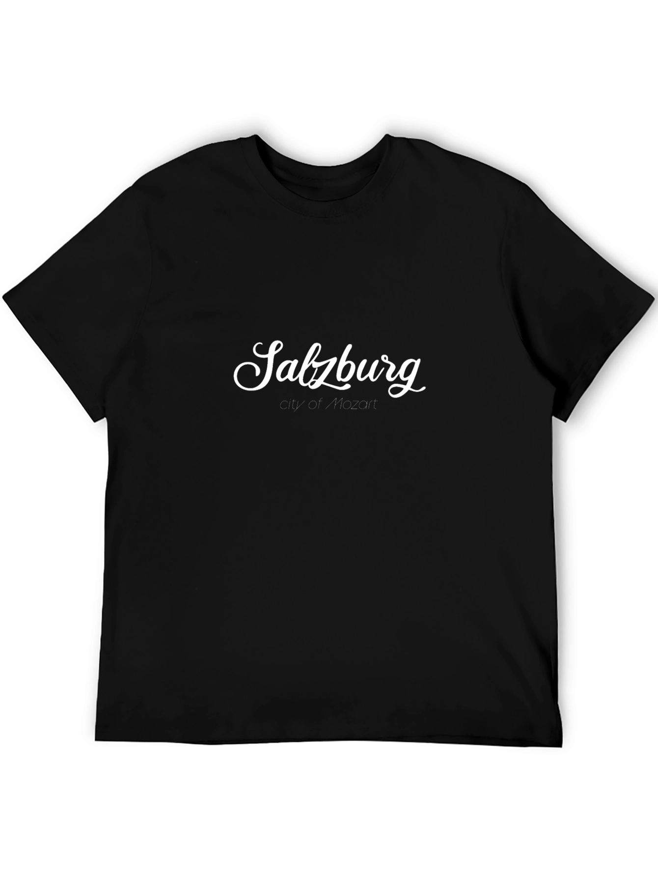 Salzburg City of Mozart Black T-Shirt