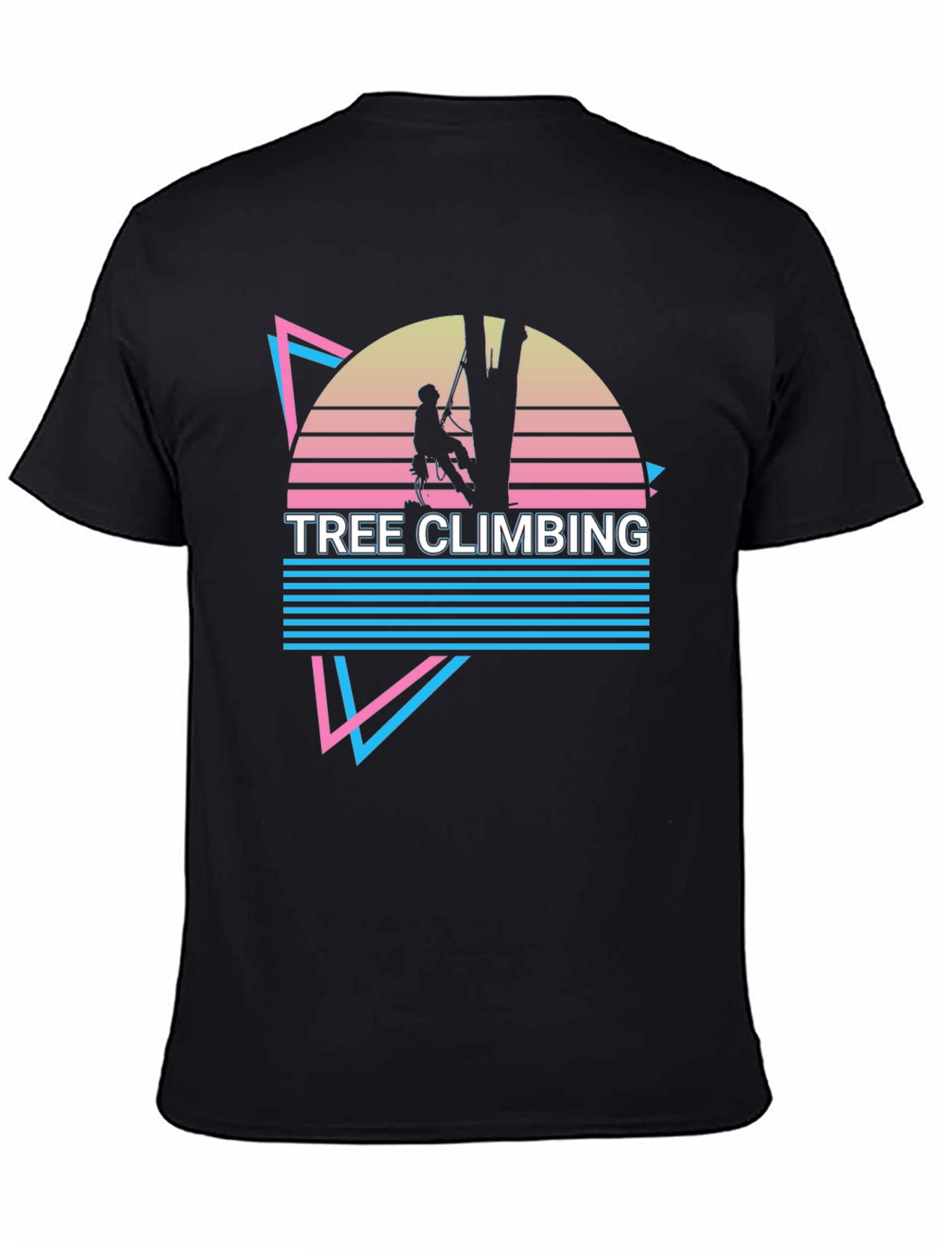 Retro Tree Climbing Graphic T-Shirt