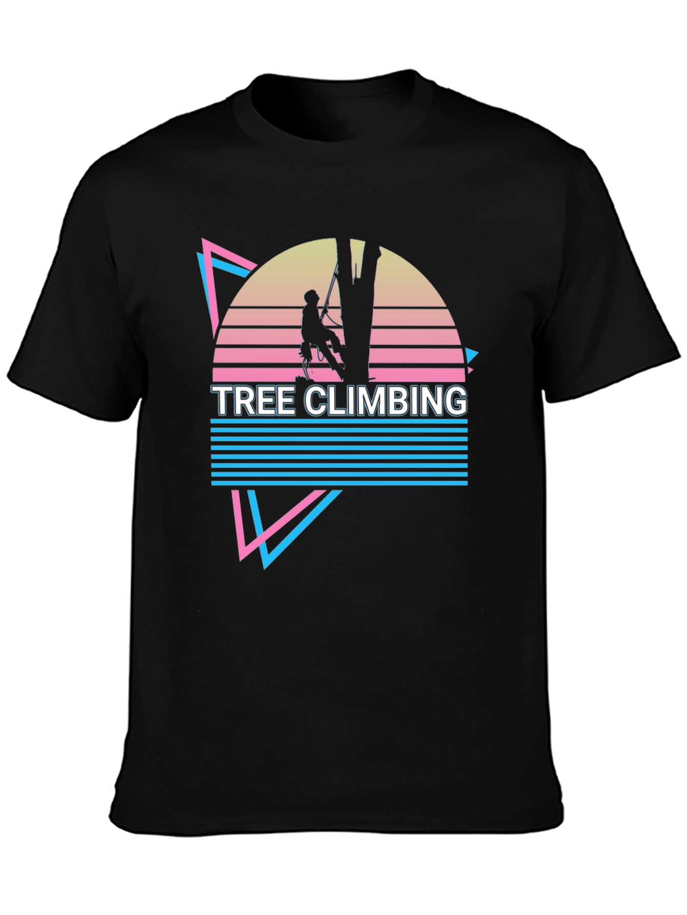 Retro Tree Climbing Graphic T-Shirt