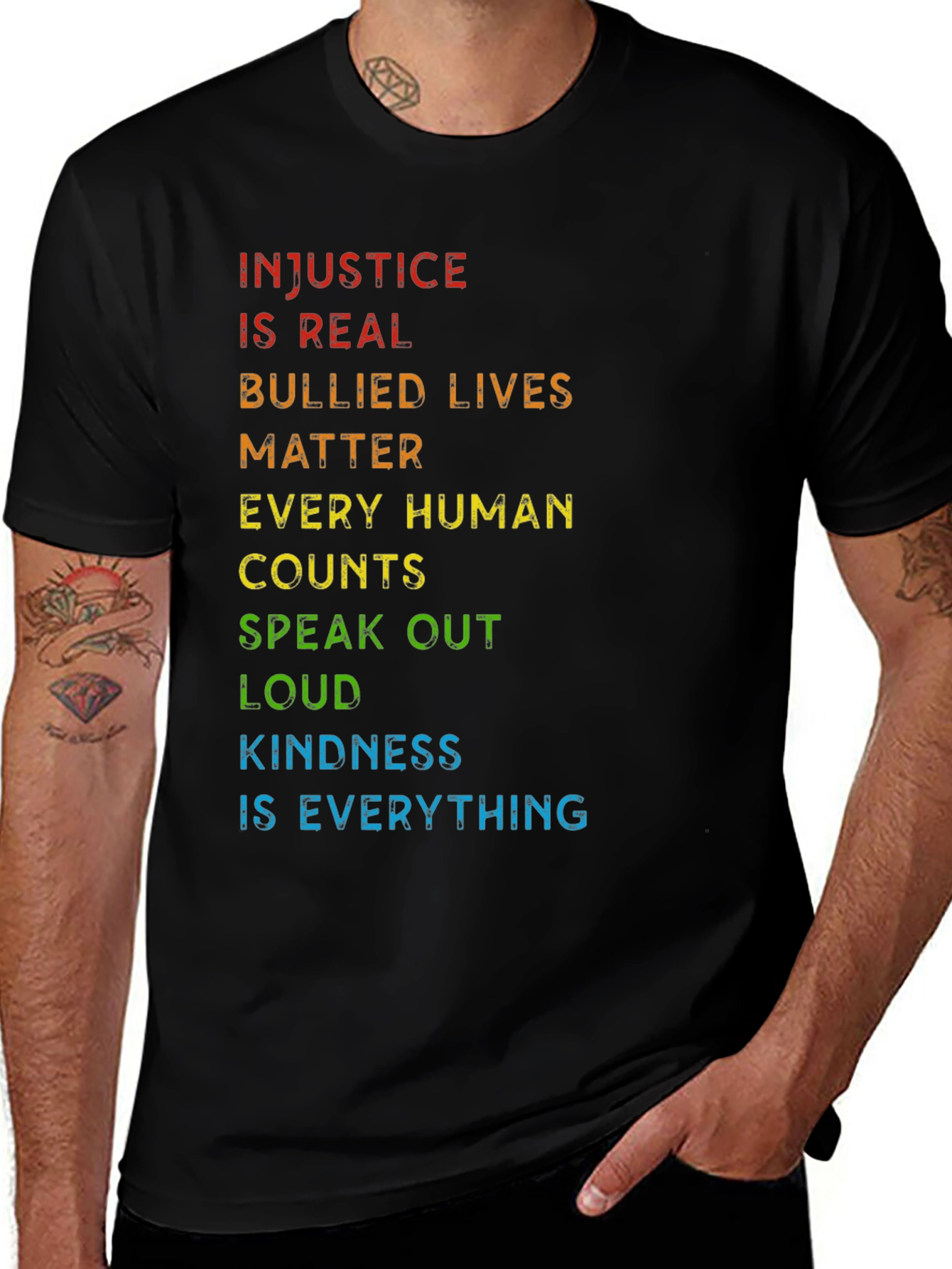 Injustice Is Real Graphic Tee - Black