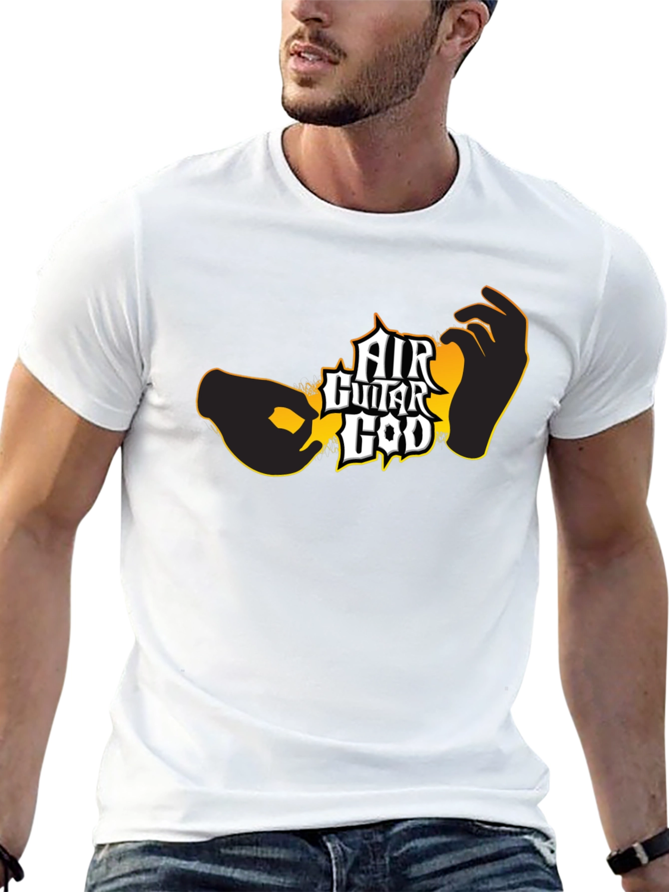 Air Guitar God Black T-Shirt
