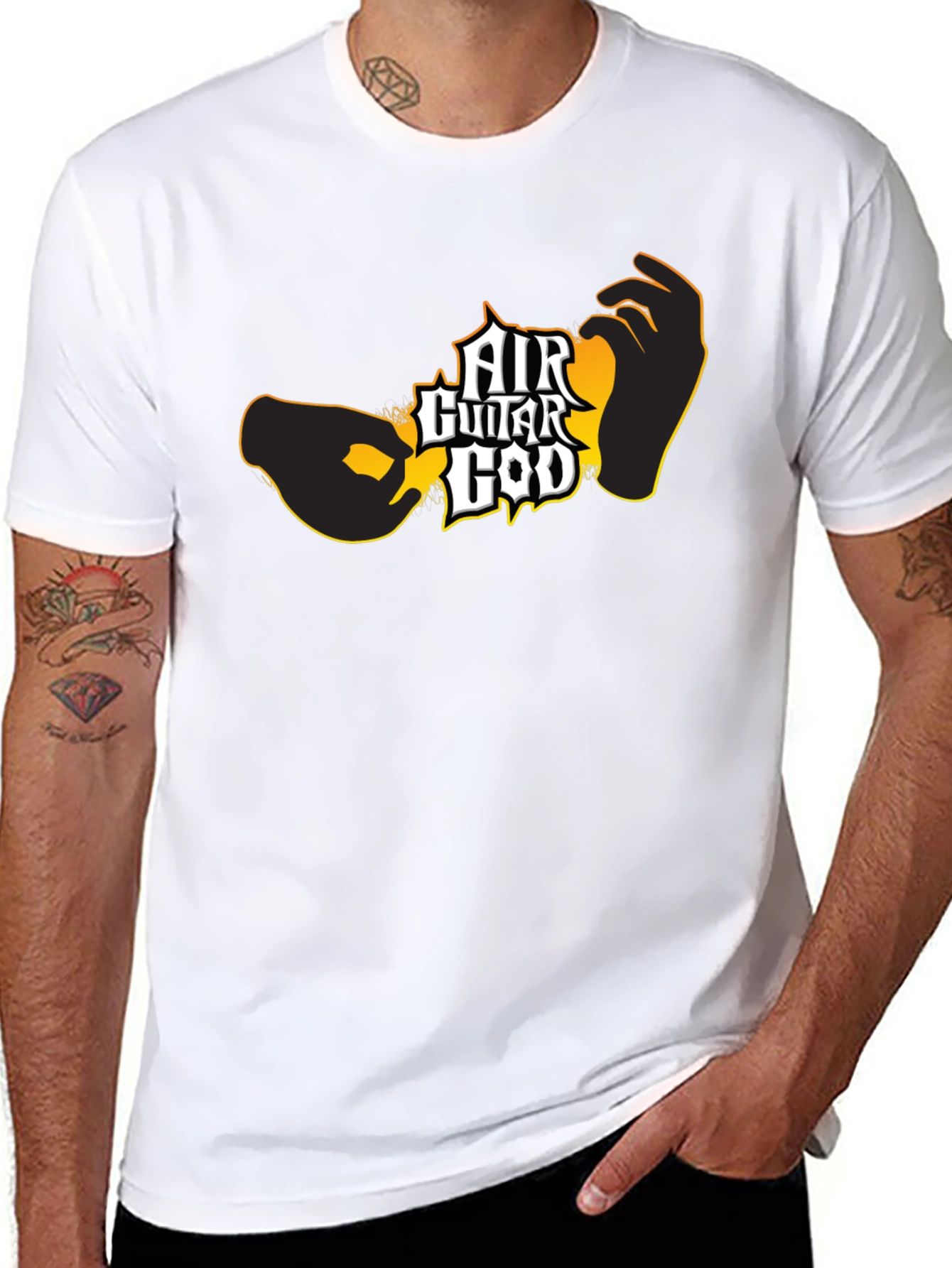 Air Guitar God Black T-Shirt