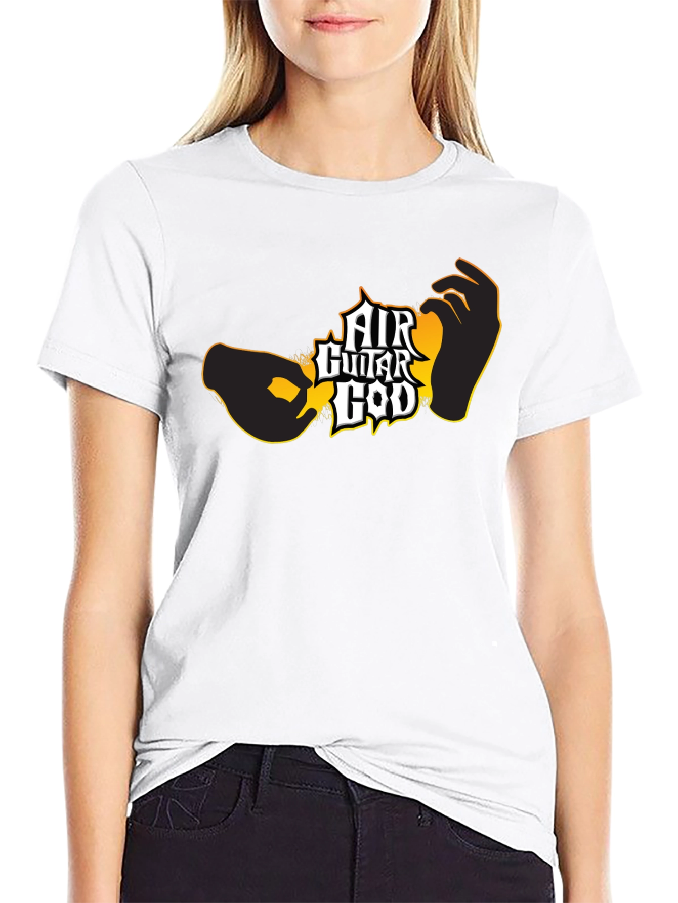 Air Guitar God Black T-Shirt