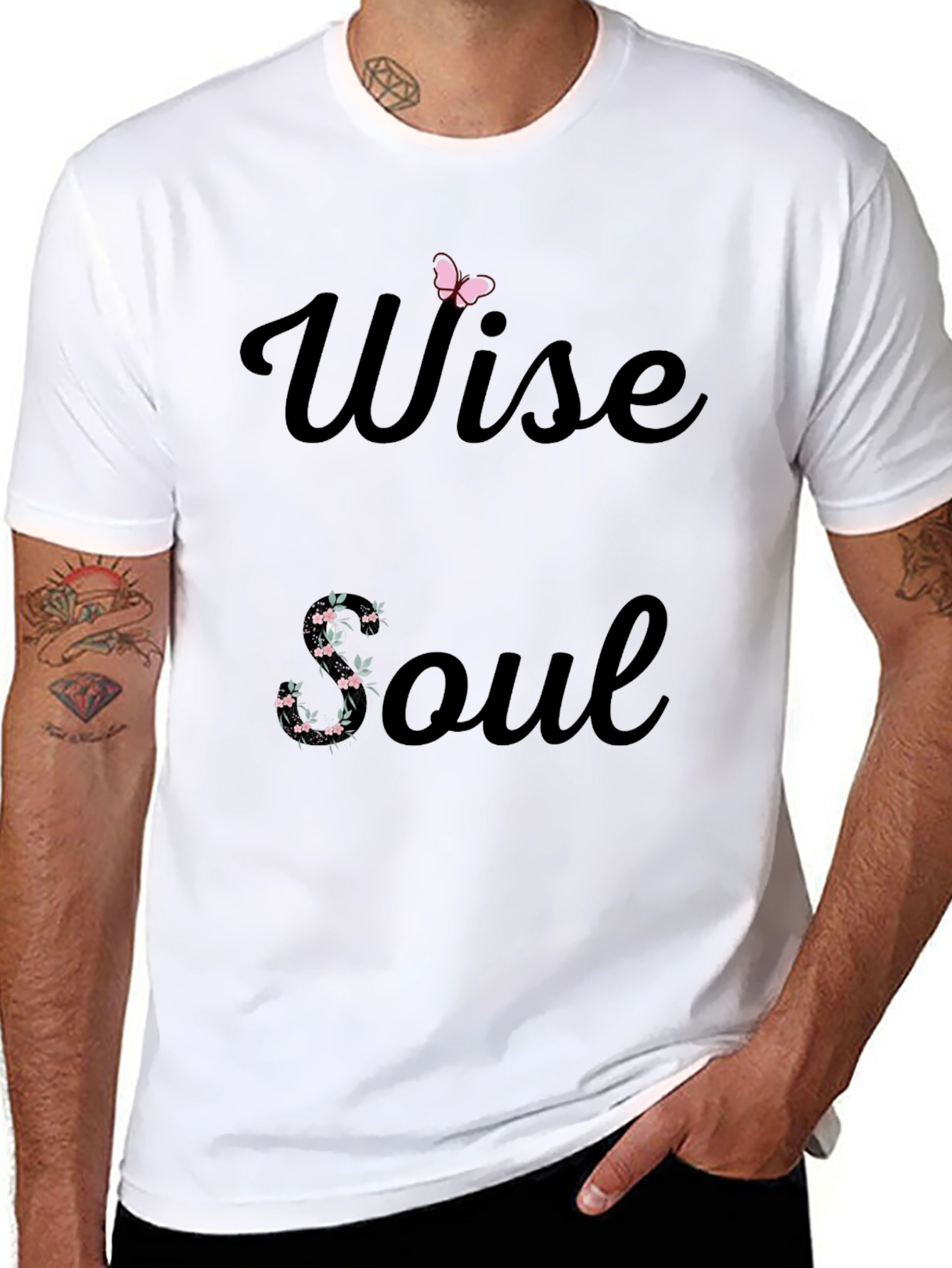 Wise Soul Graphic Tee - Stylish Black T-Shirt