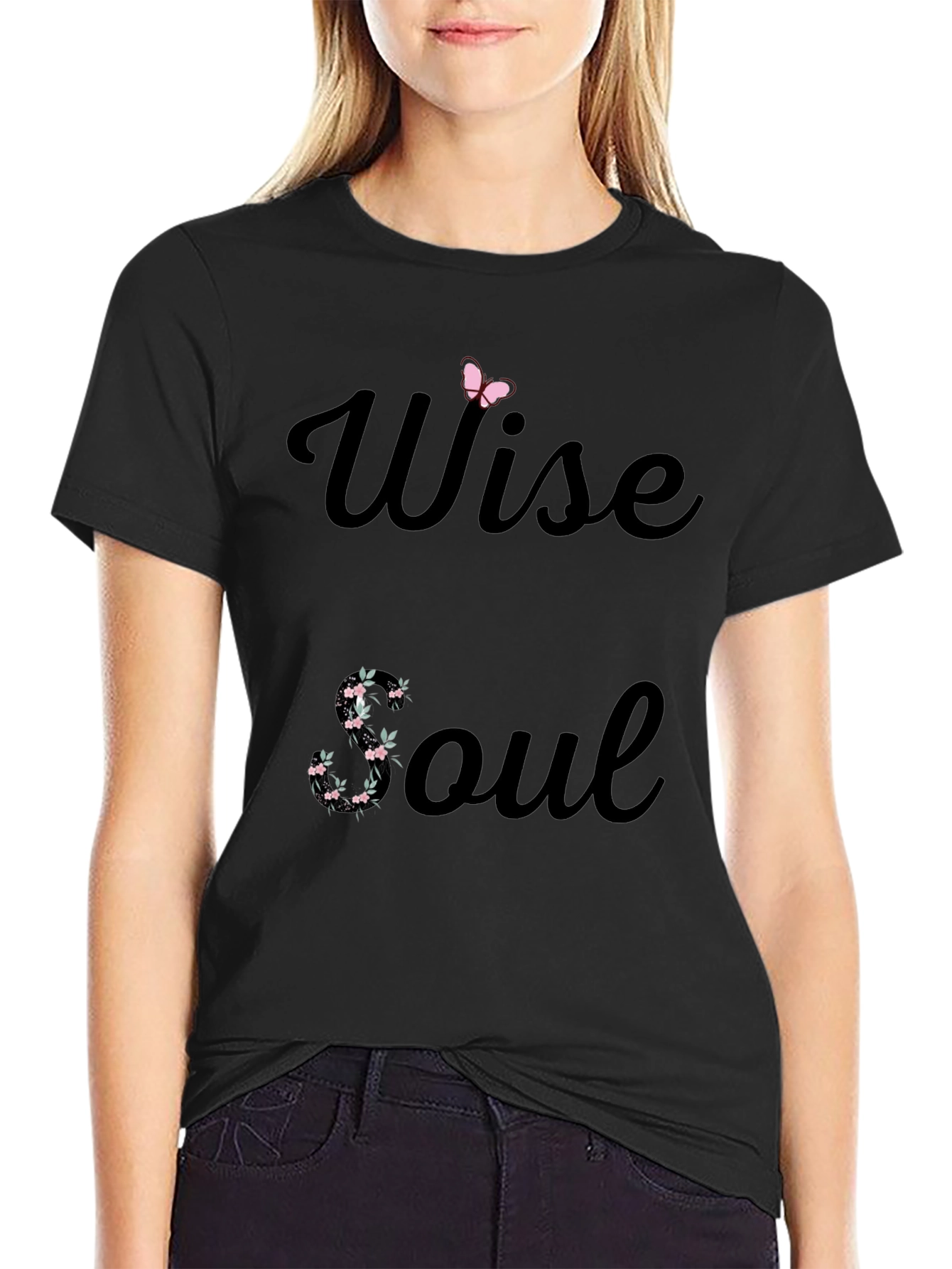 Wise Soul Graphic Tee - Stylish Black T-Shirt