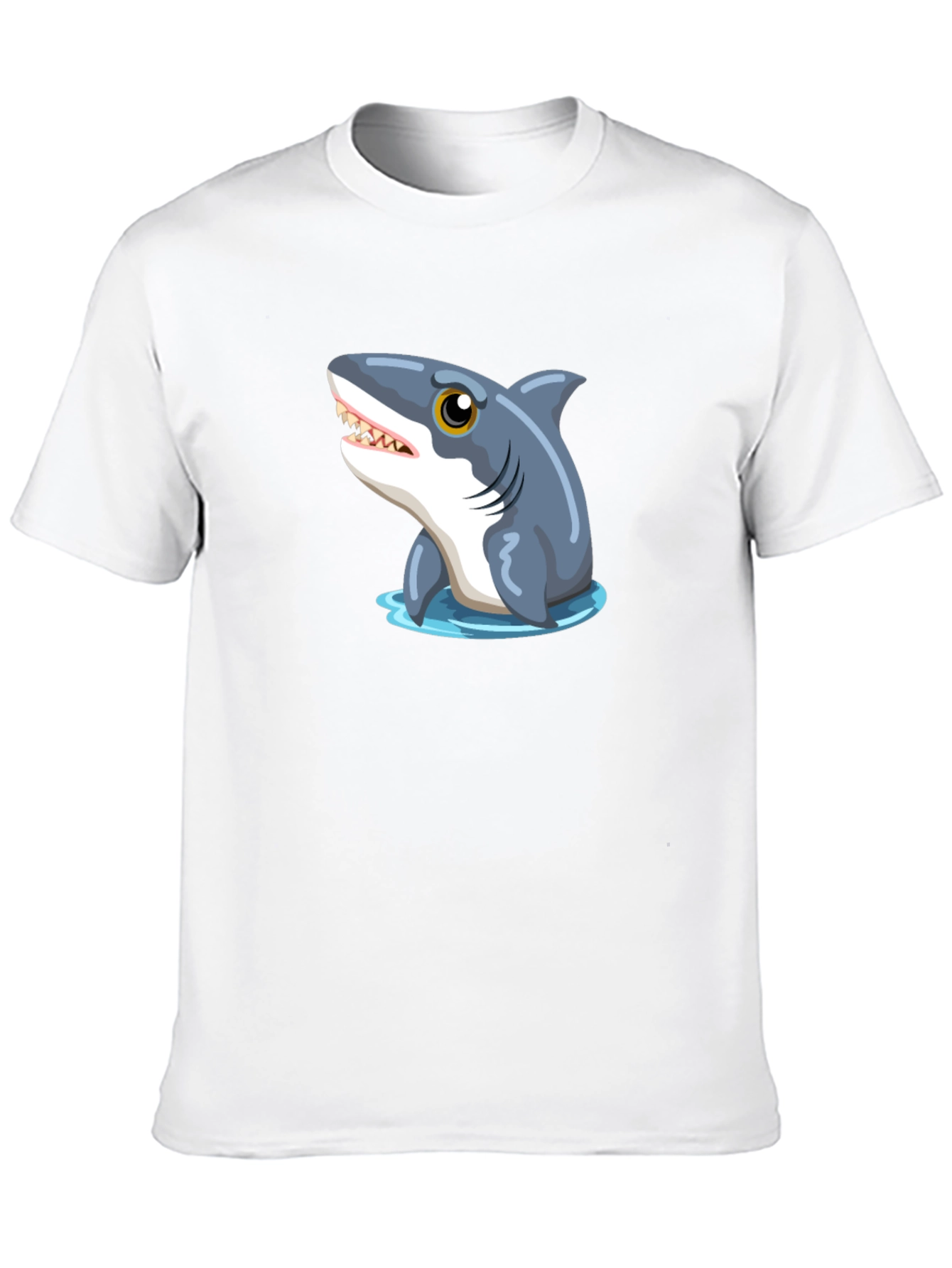 Shark Graphic Tee - Black Cotton T-Shirt