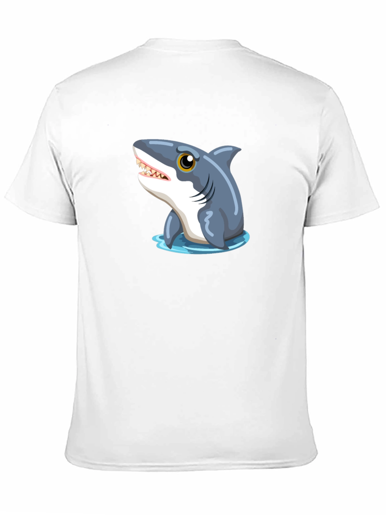 Shark Graphic Tee - Black Cotton T-Shirt