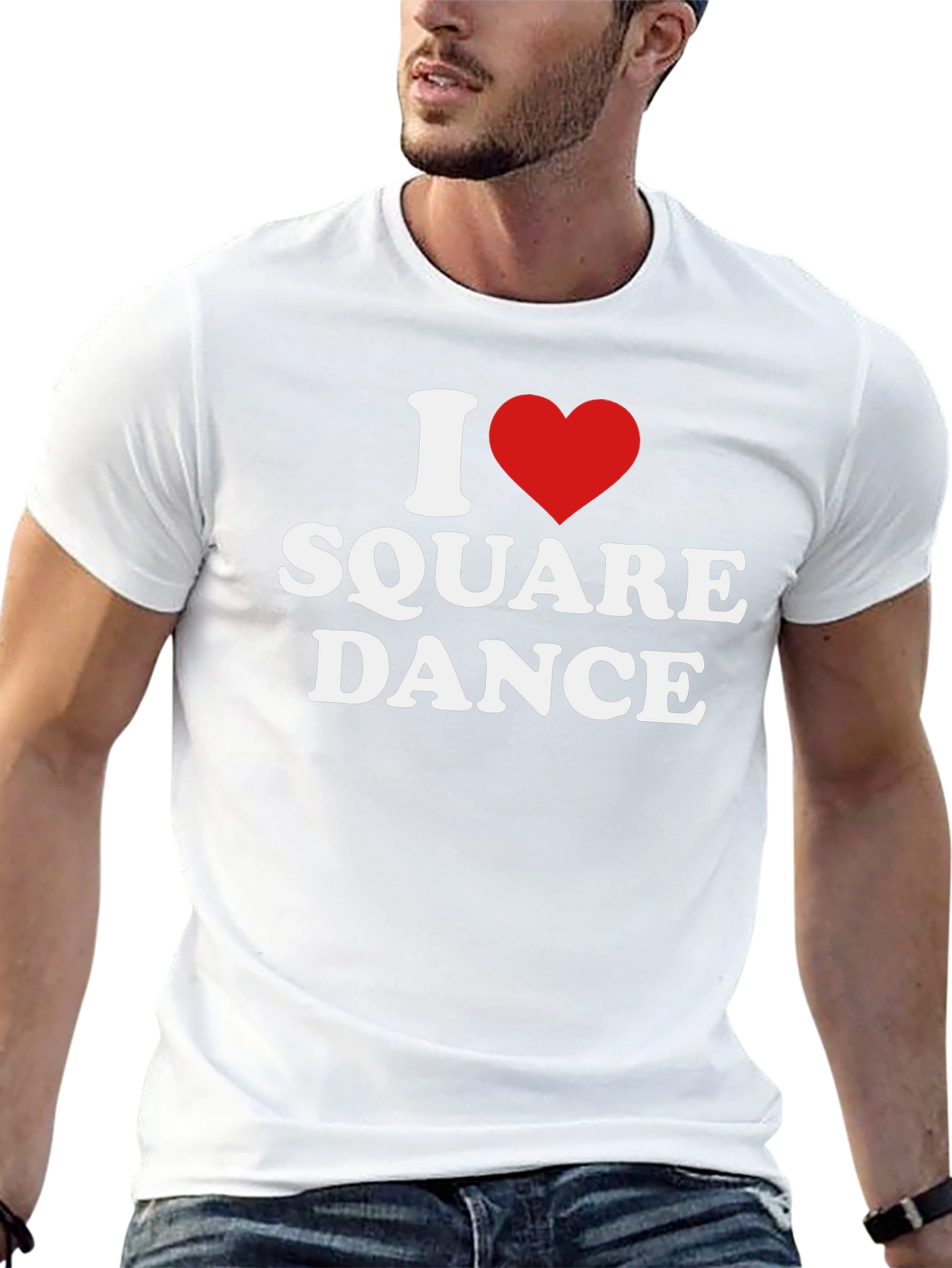 I Heart Square Dance Black T-Shirt