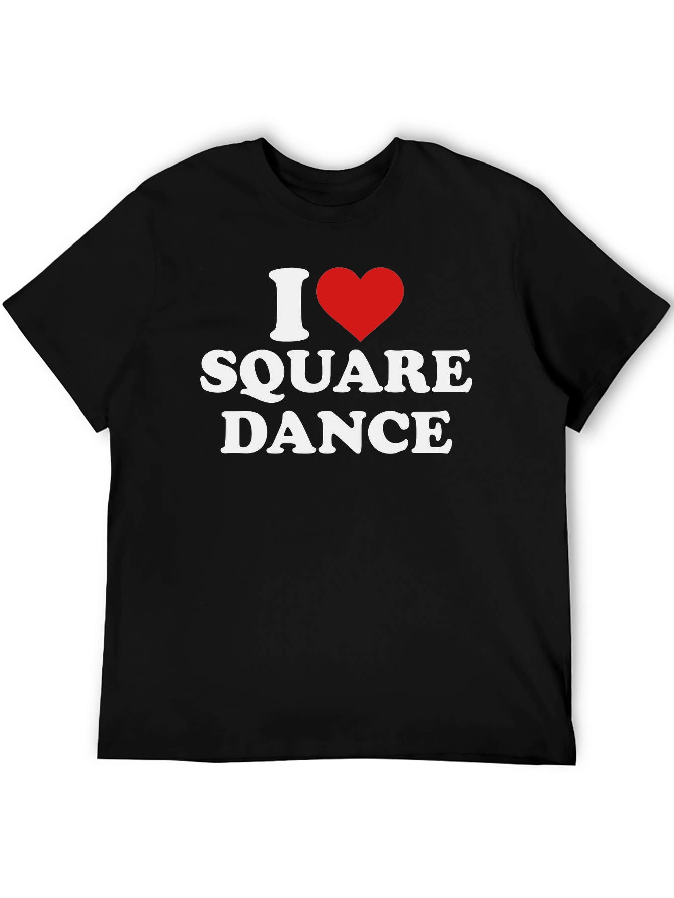 I Heart Square Dance Black T-Shirt