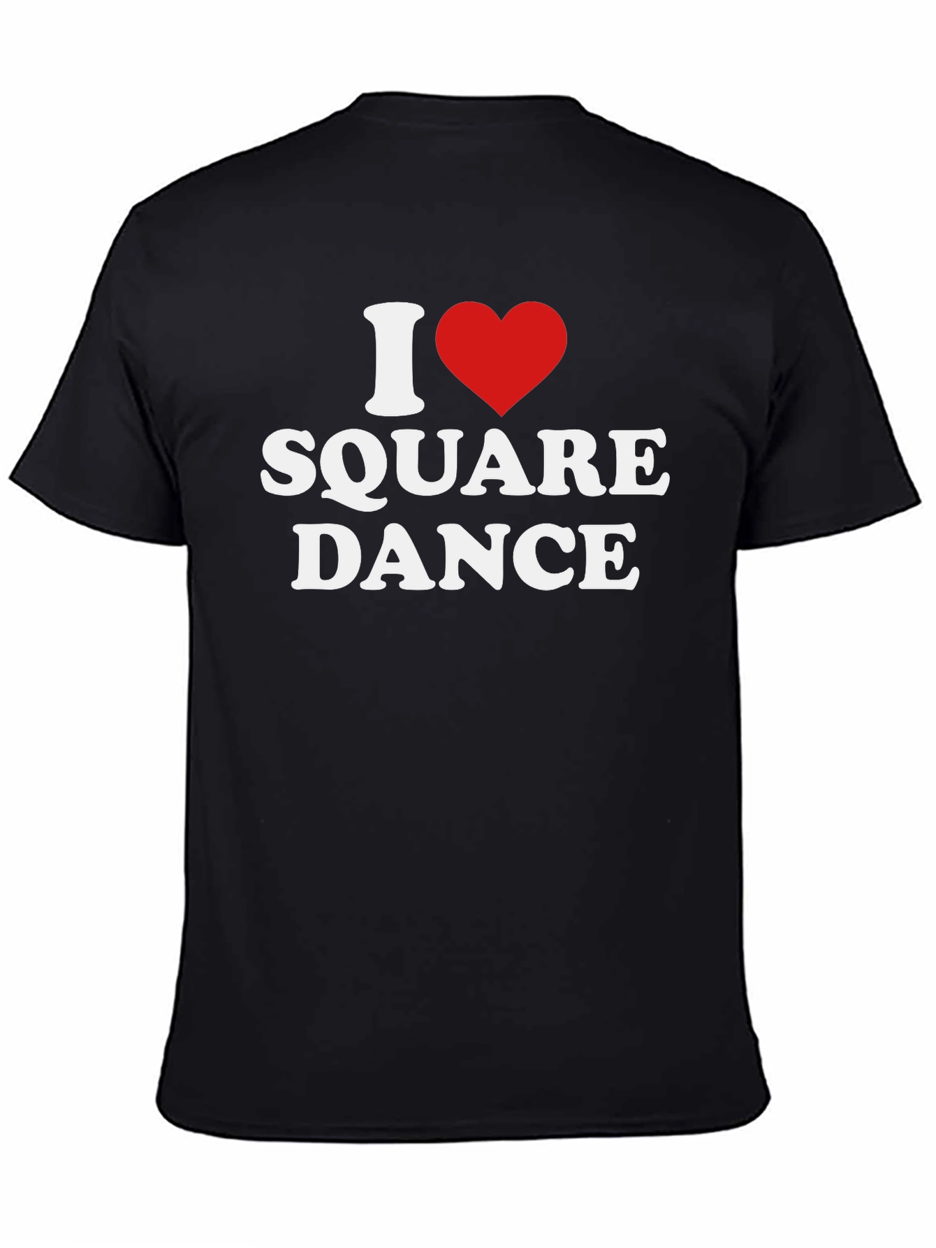 I Heart Square Dance Black T-Shirt