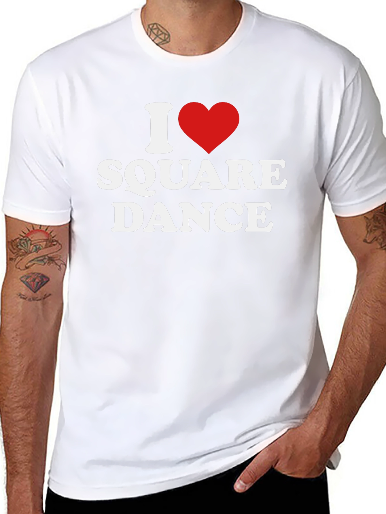 I Heart Square Dance Black T-Shirt