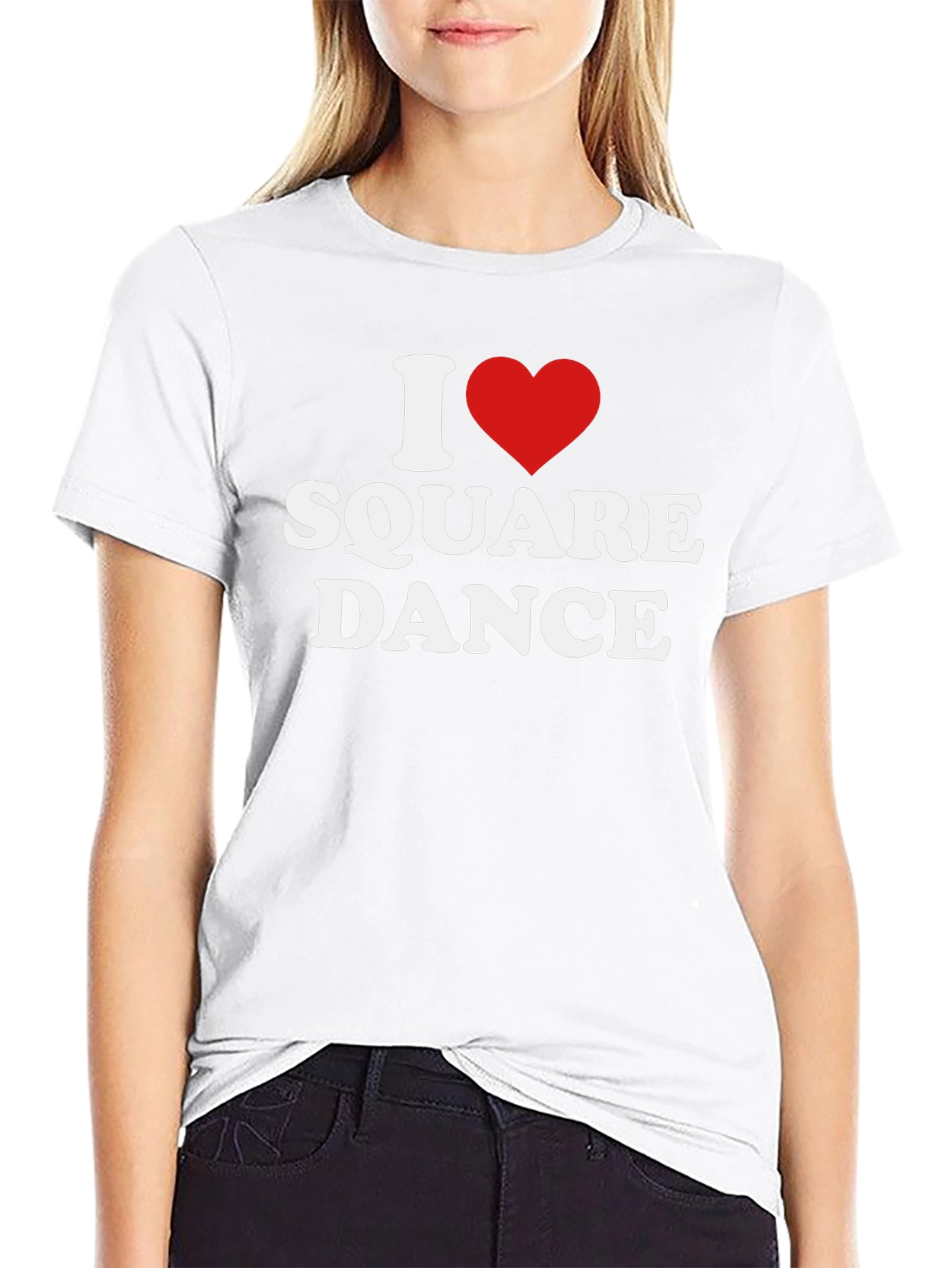 I Heart Square Dance Black T-Shirt