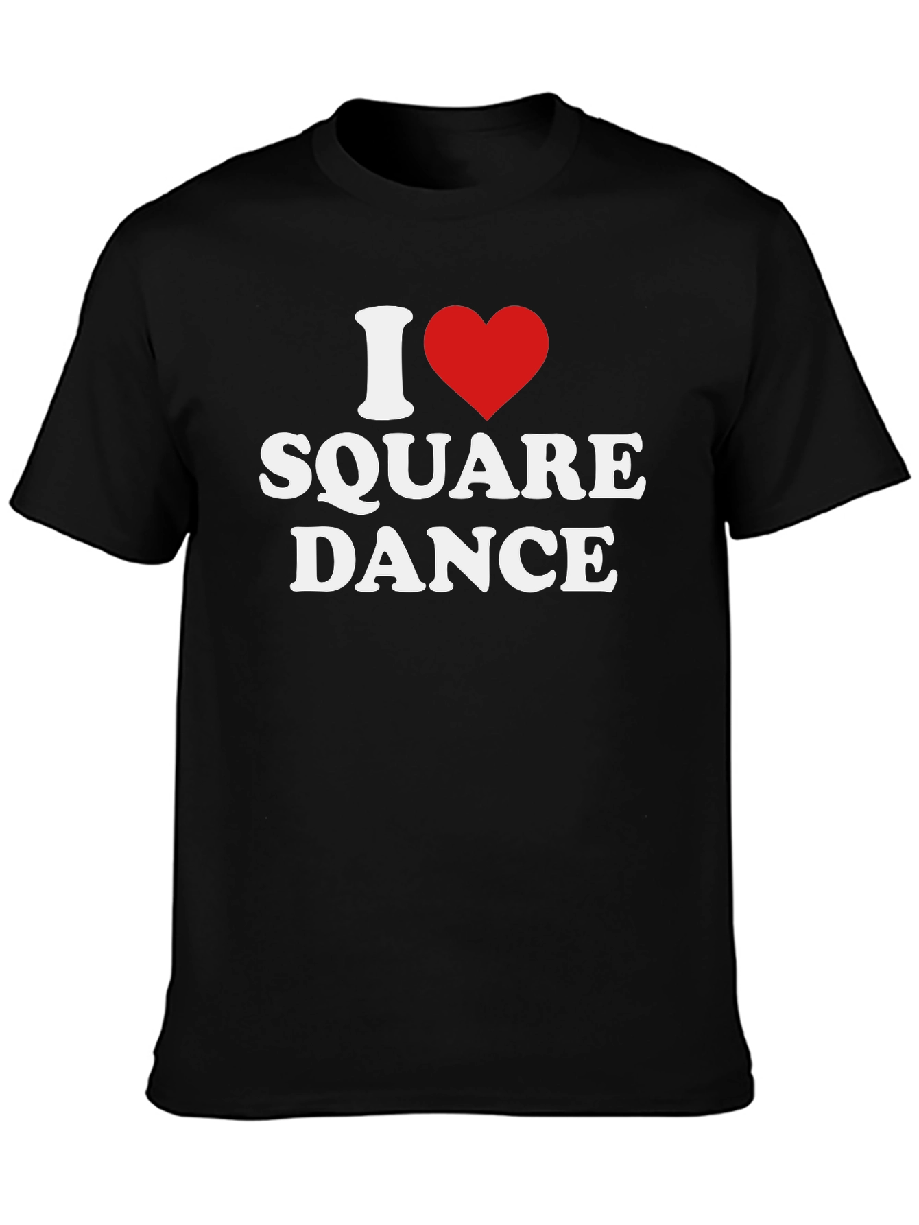 I Heart Square Dance Black T-Shirt