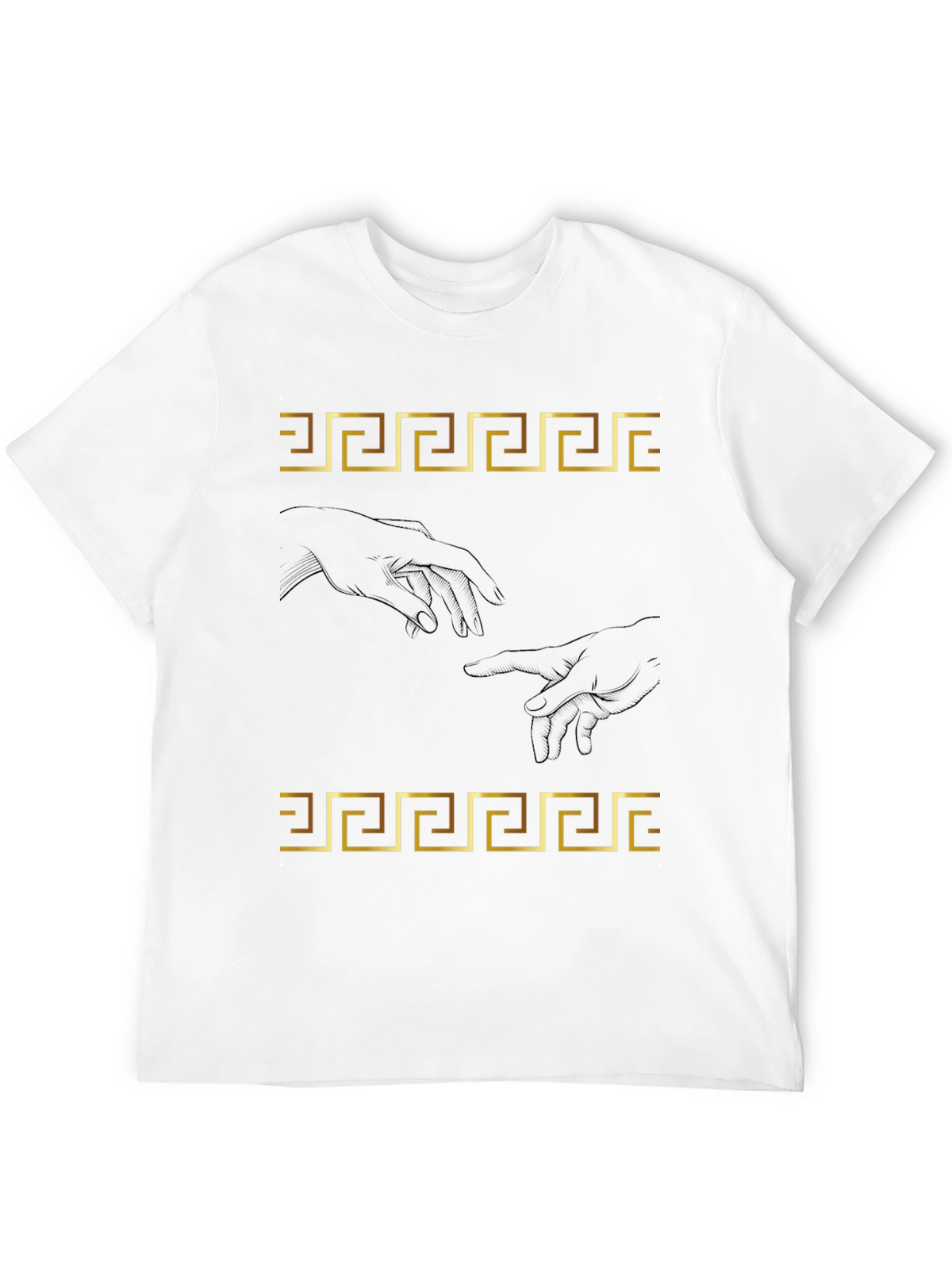 Creation of Adam T-Shirt - Greek Key Art