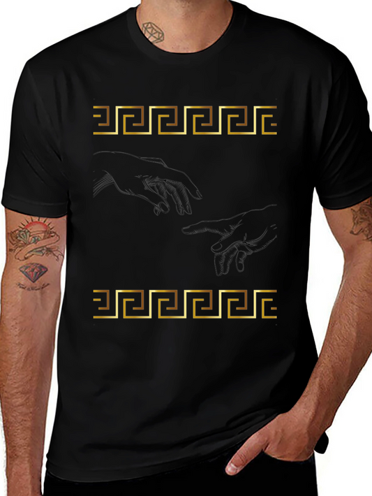 Creation of Adam T-Shirt - Greek Key Art
