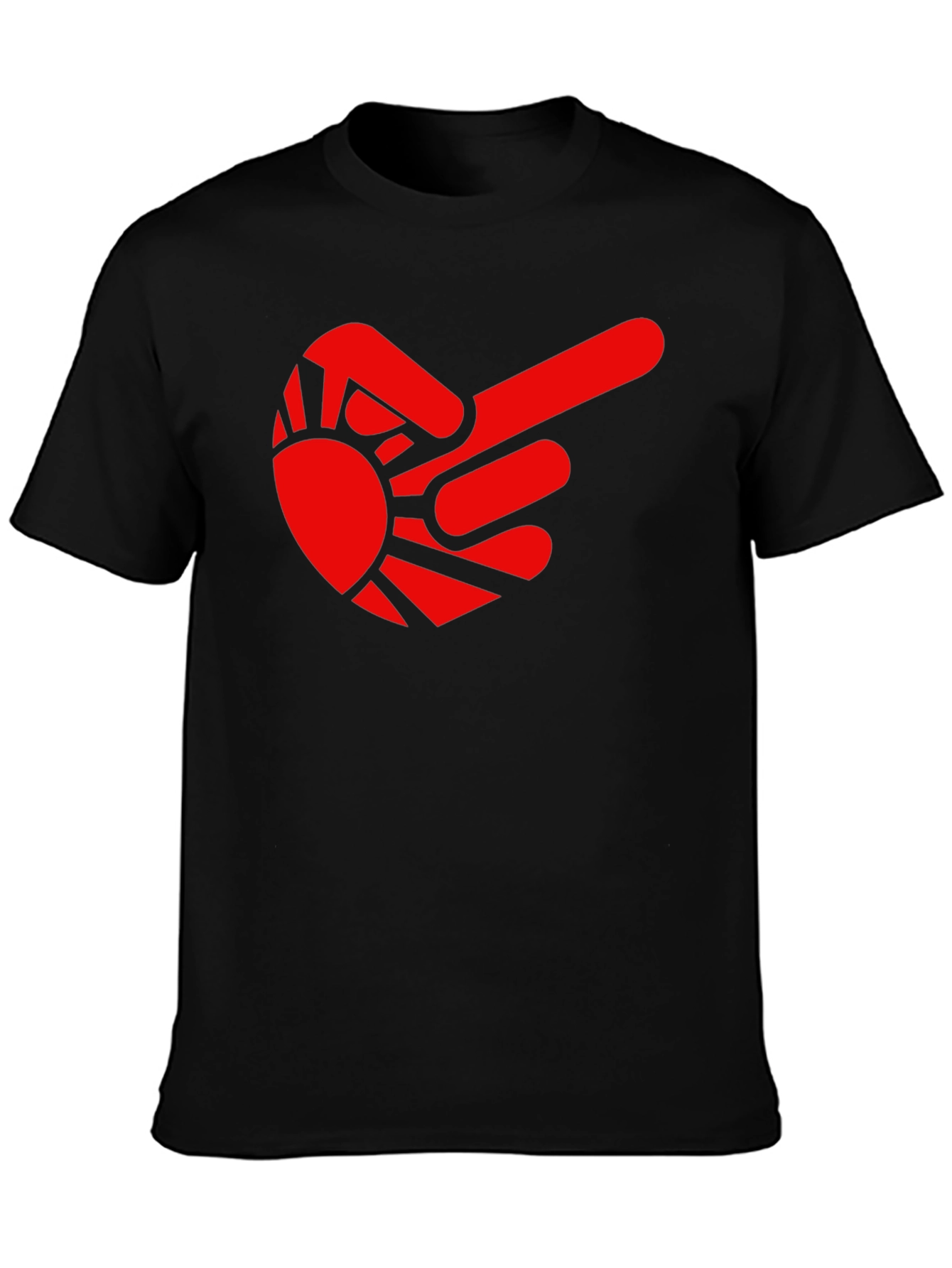 Sun Finger Point Graphic Tee - Modern Style