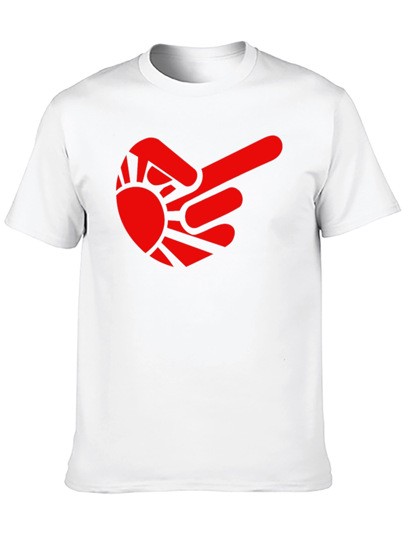 Sun Finger Point Graphic Tee - Modern Style