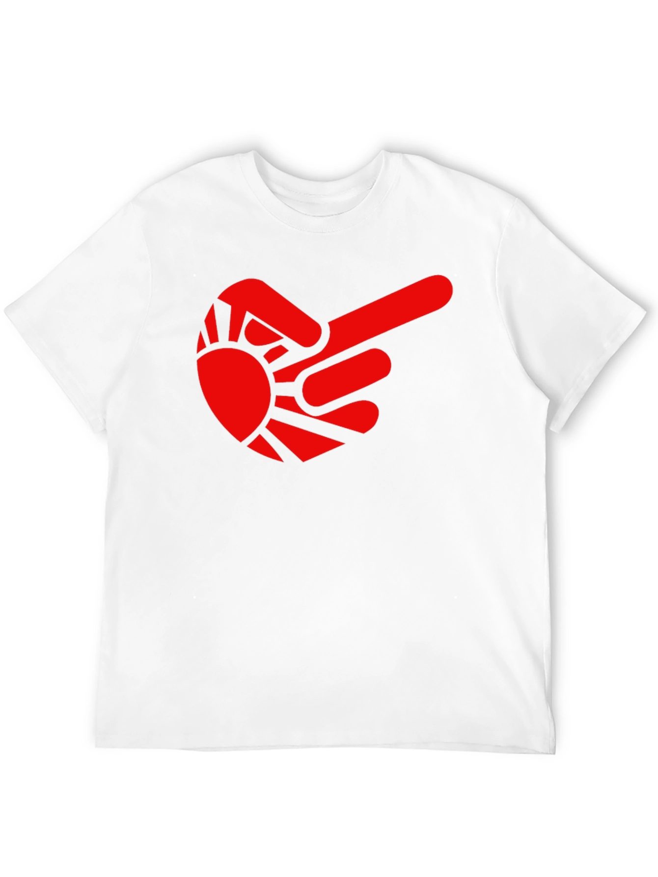 Sun Finger Point Graphic Tee - Modern Style