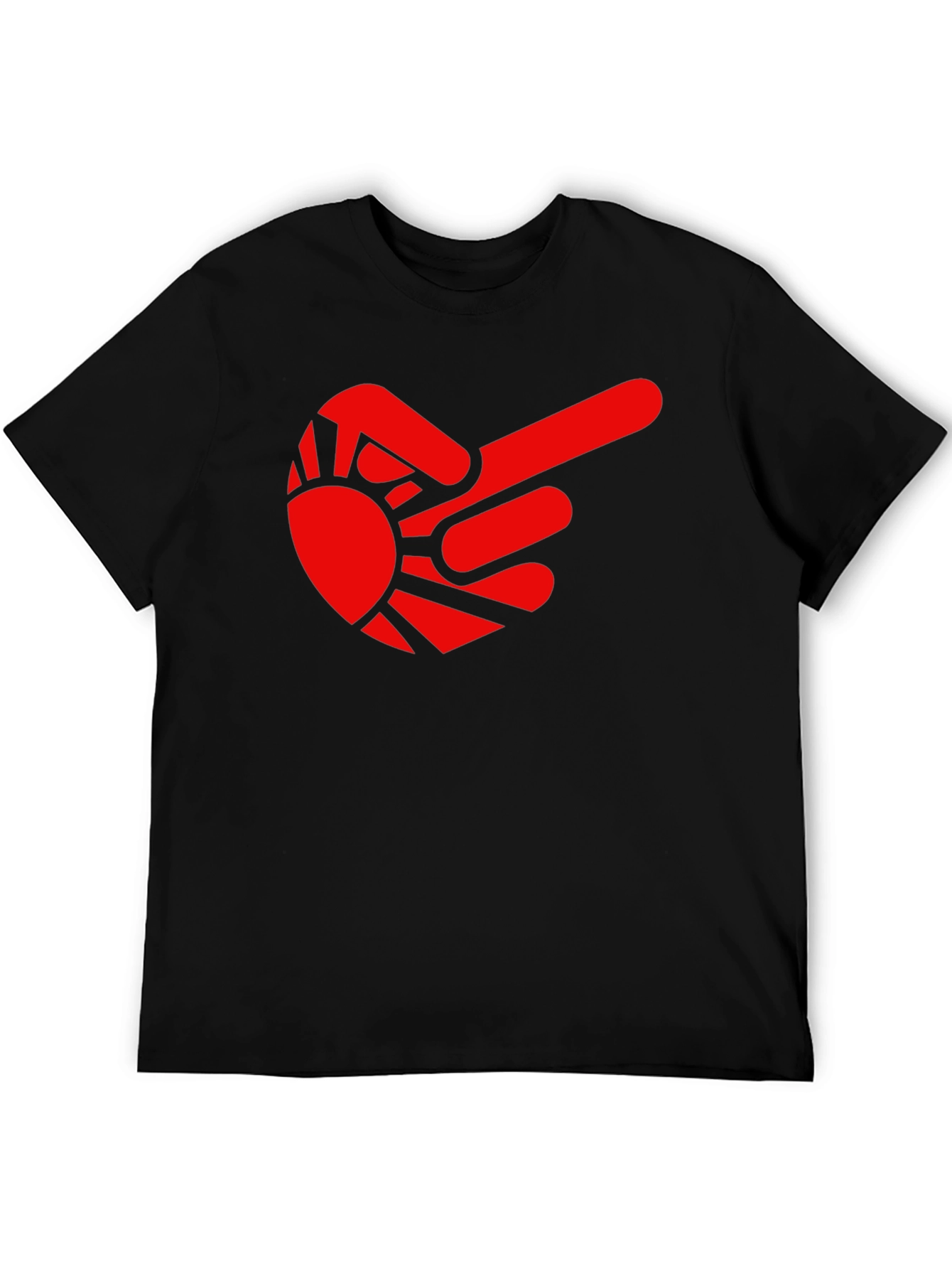 Sun Finger Point Graphic Tee - Modern Style
