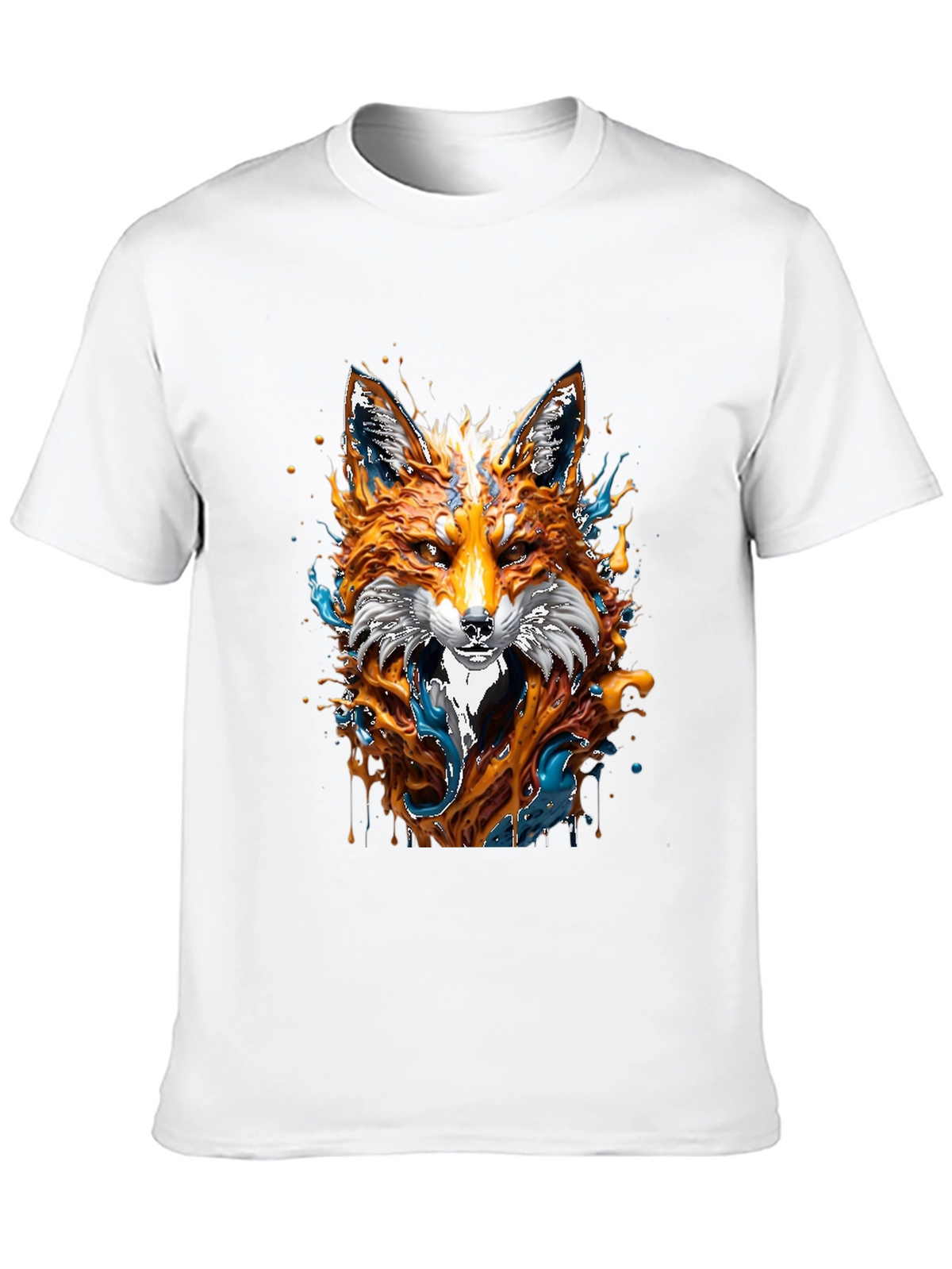 Fox Art Graphic Black T-Shirt - Unique Design