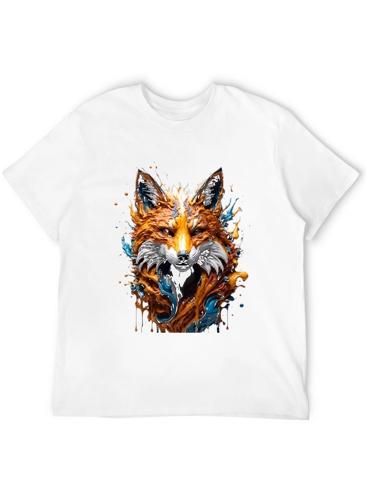 Fox Art Graphic Black T-Shirt - Unique Design