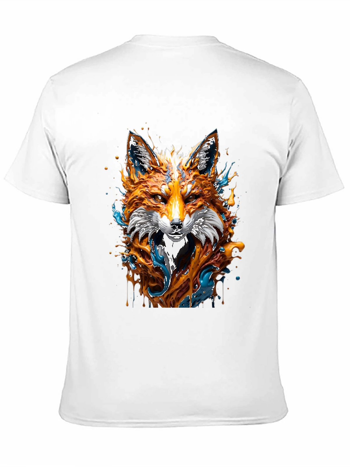 Fox Art Graphic Black T-Shirt - Unique Design