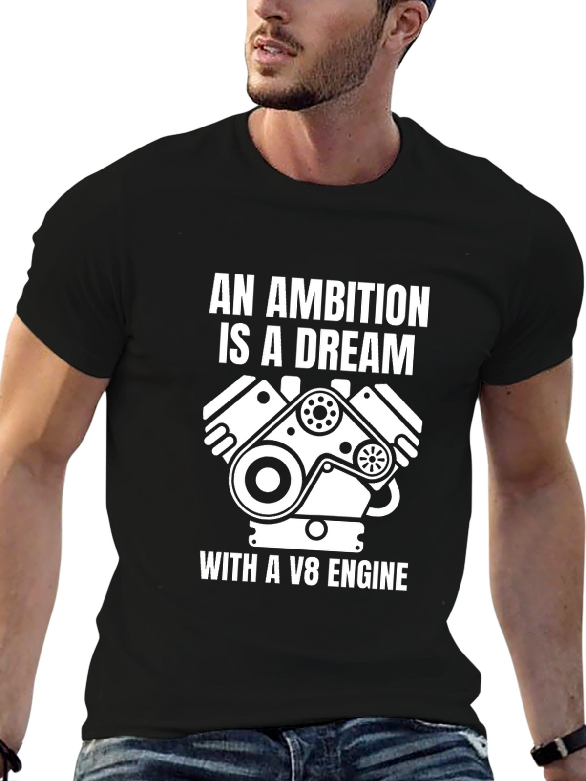 Ambition V8 Engine Graphic T-Shirt