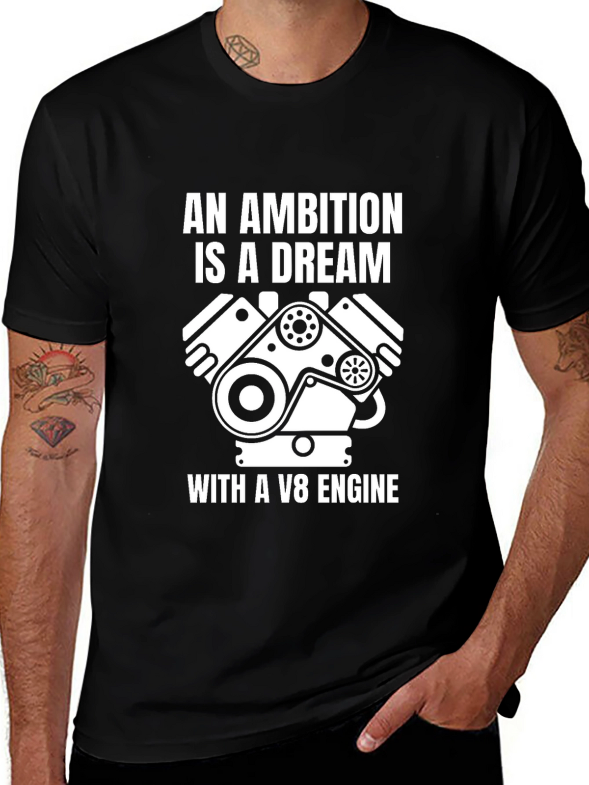 Ambition V8 Engine Graphic T-Shirt