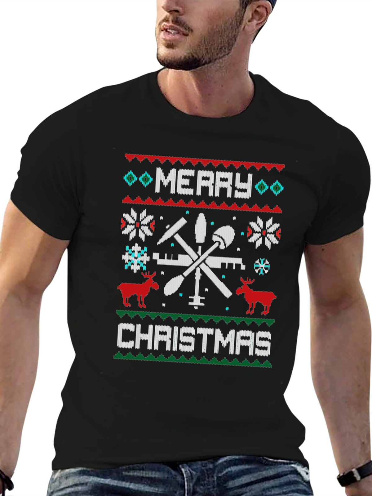 Merry Christmas Tooling Graphic Tee