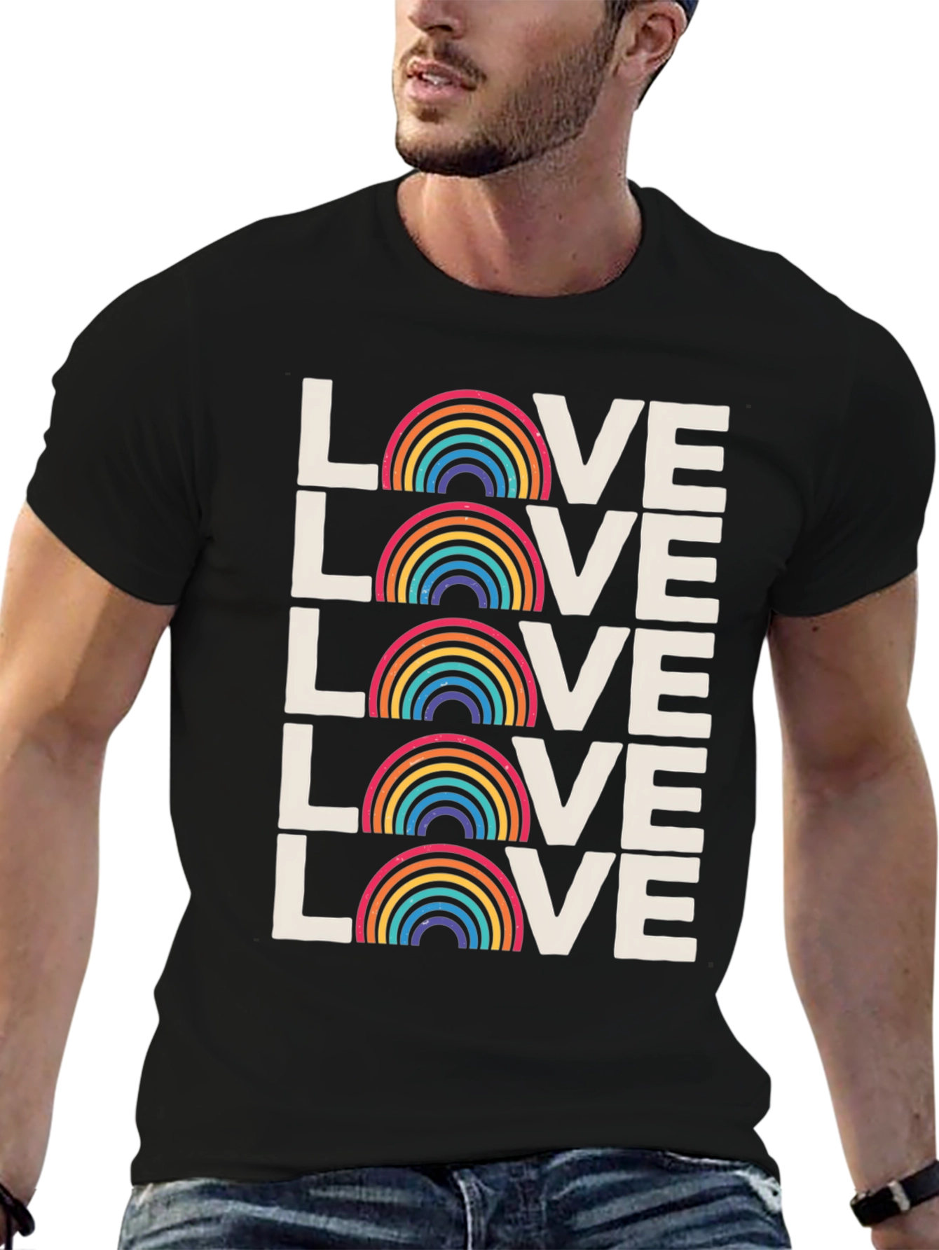 Rainbow Love Graphic Tee - Pride Month Shirt