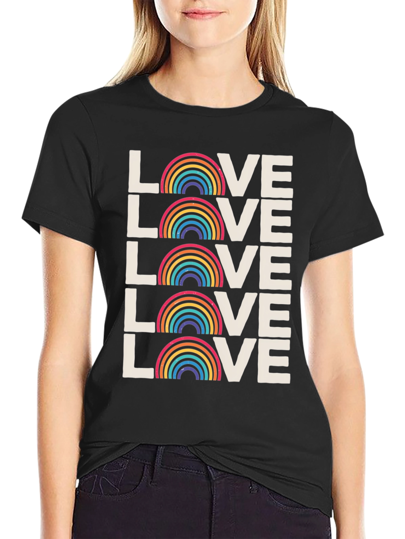 Rainbow Love Graphic Tee - Pride Month Shirt